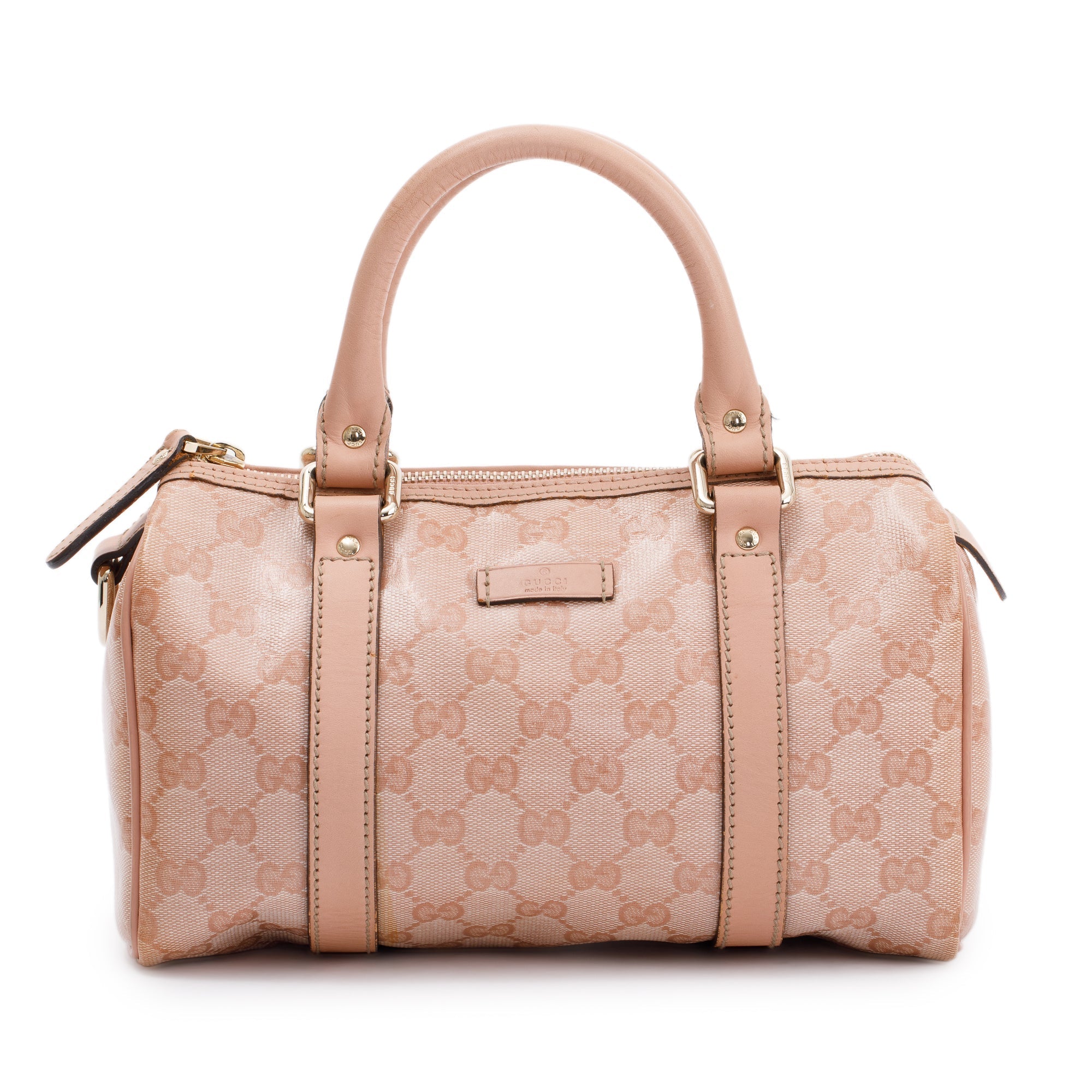 Gucci Small Pink Crystal GG Imprime Joy Boston Bag
