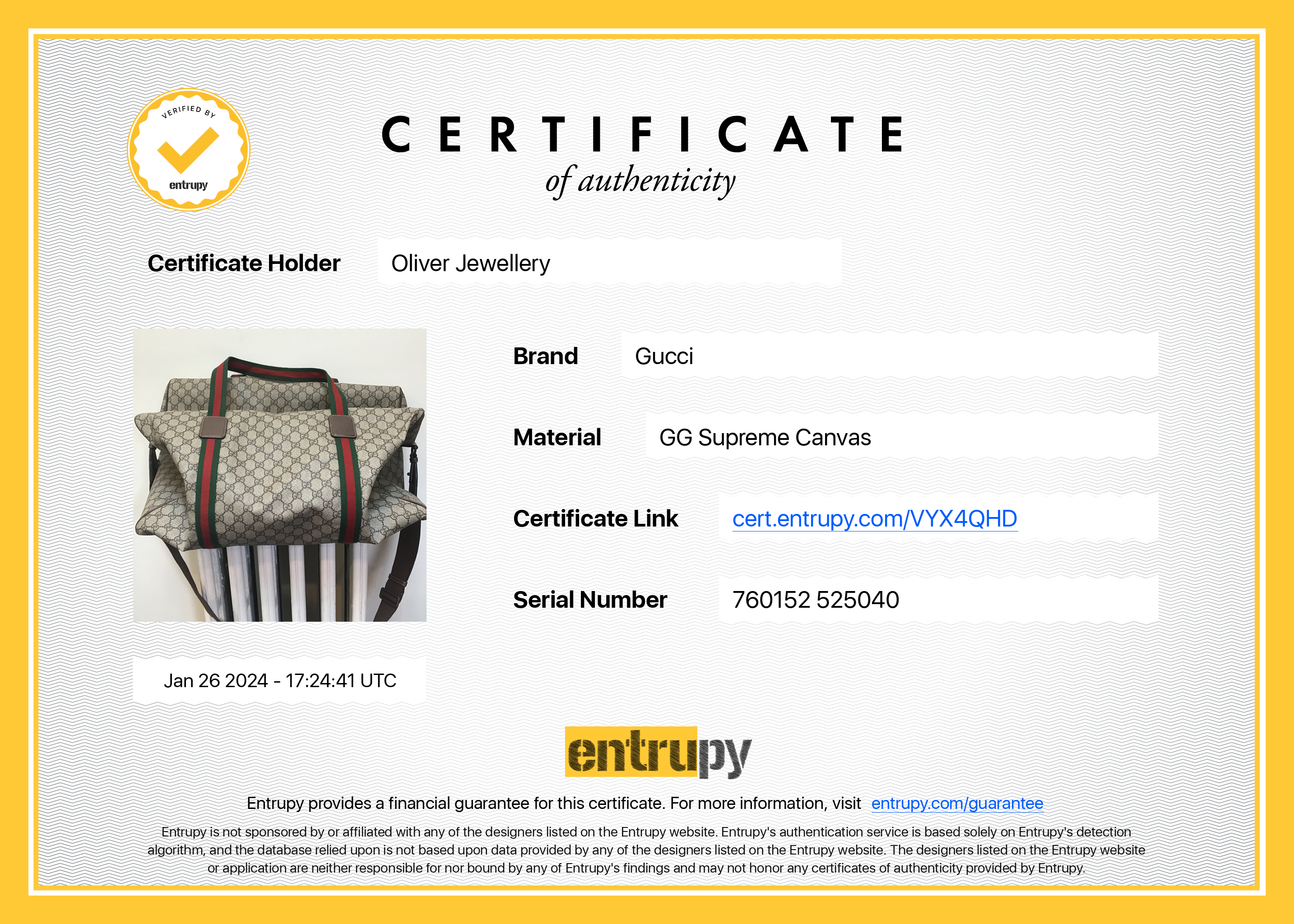 Gucci Soft GG Supreme Maxi Duffle Bag with Web