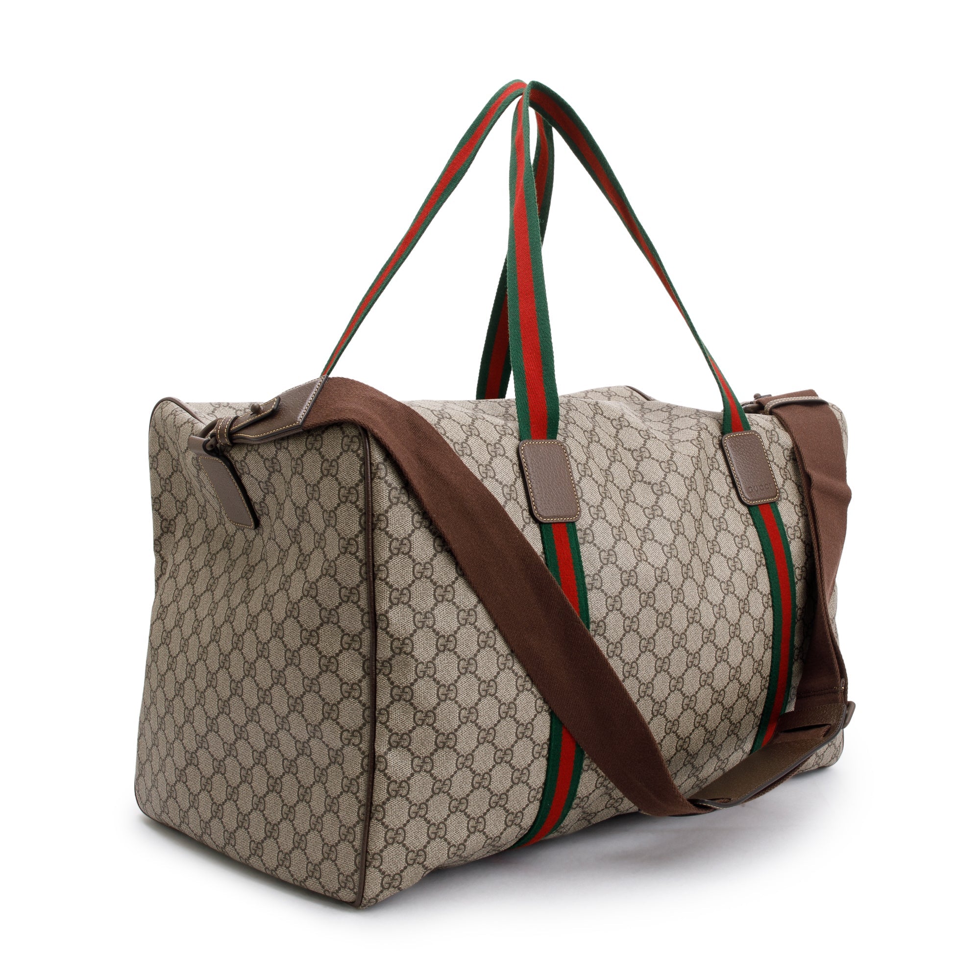 Gucci Soft GG Supreme Maxi Duffle Bag with Web