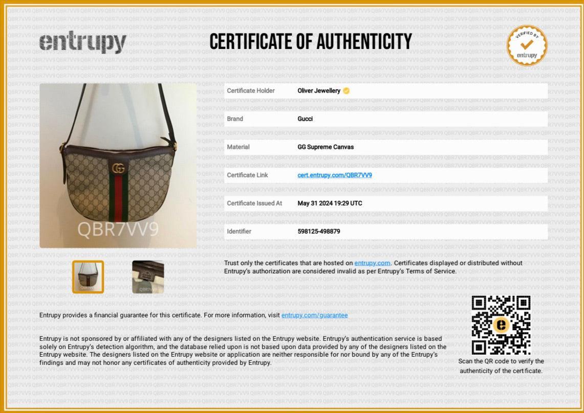 Gucci Soft GG Supreme Web Small Ophidia GG Small Crossbody Bag w/ Box