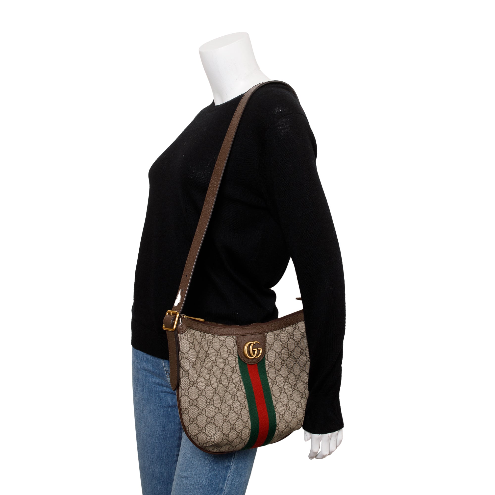 Gucci Soft GG Supreme Web Small Ophidia GG Small Crossbody Bag w/ Box