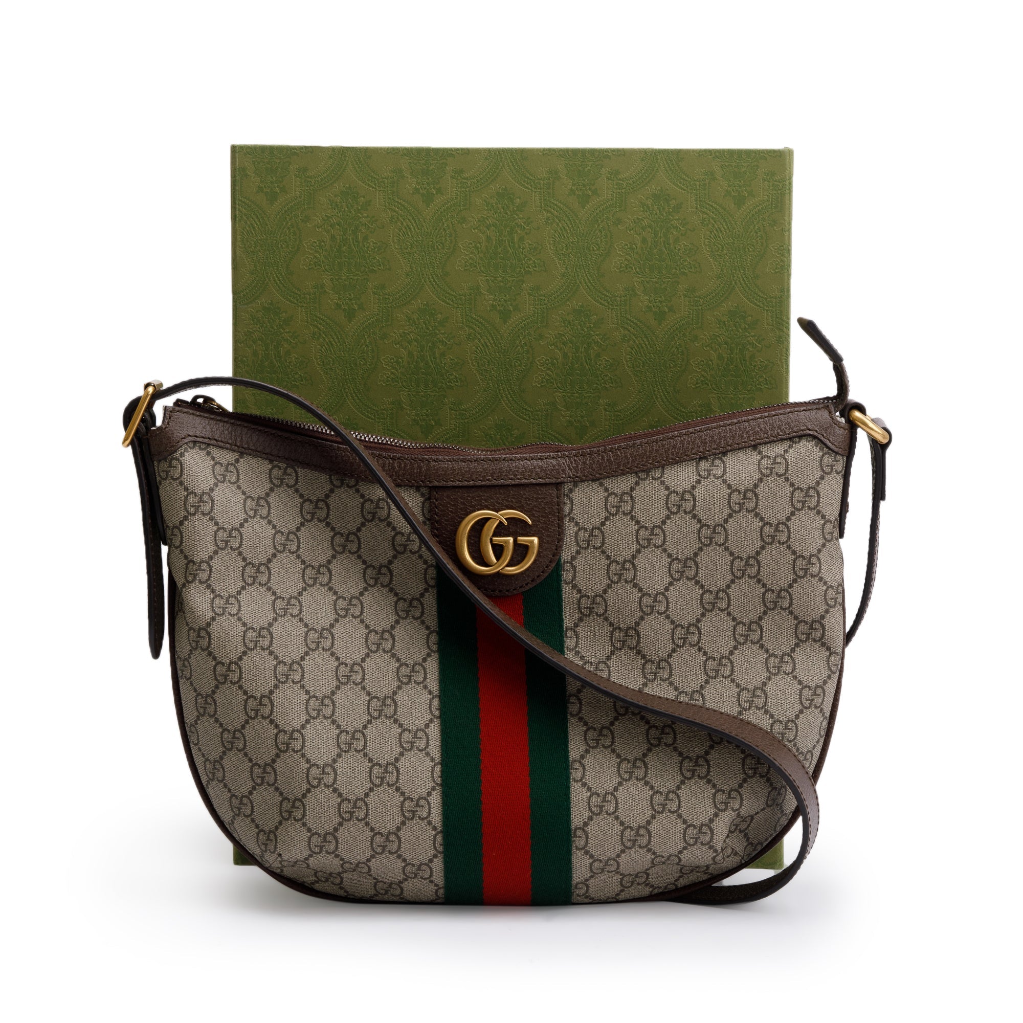 Gucci Soft GG Supreme Web Small Ophidia GG Small Crossbody Bag w/ Box