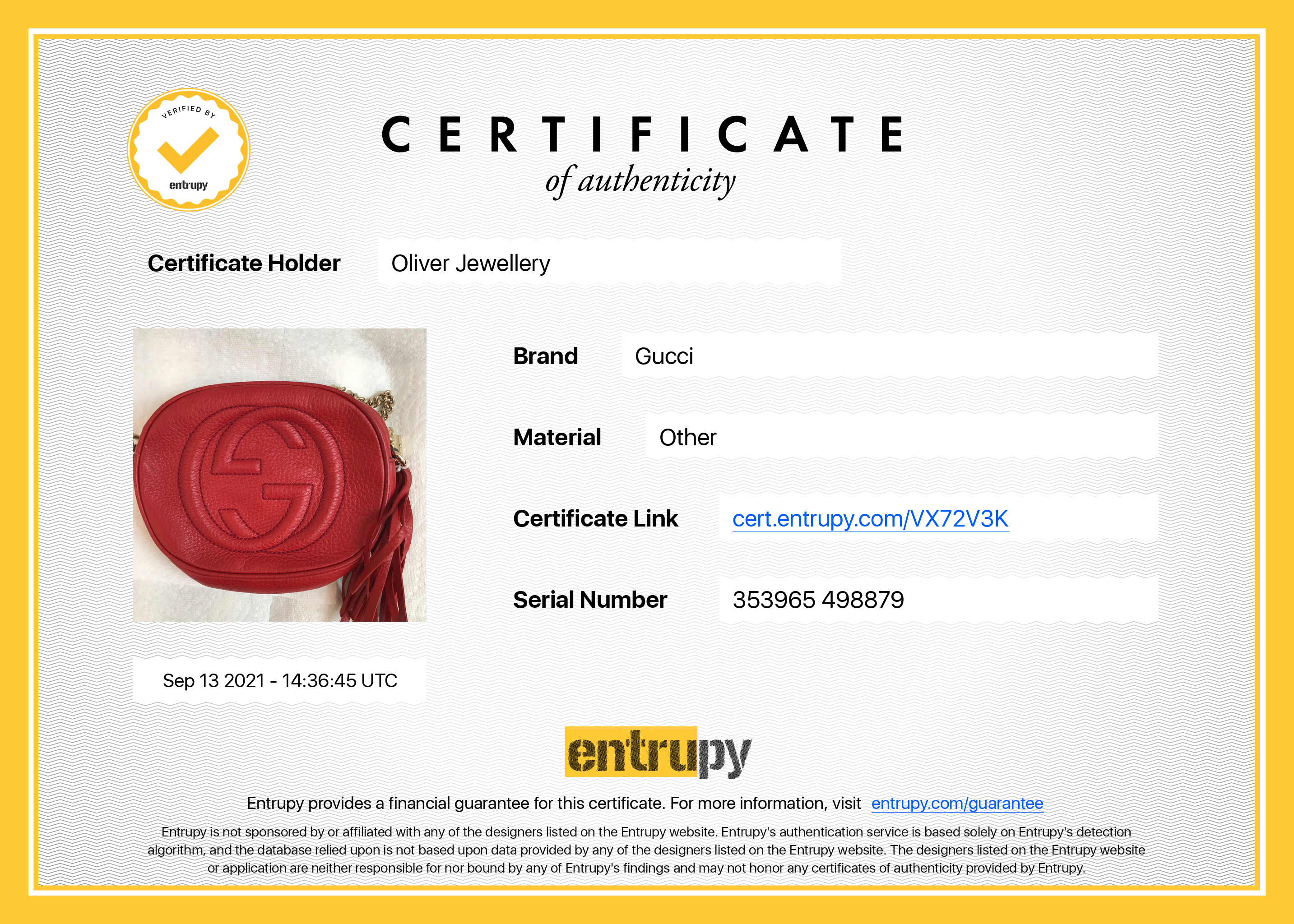 Gucci Soho Mini Chain Bag