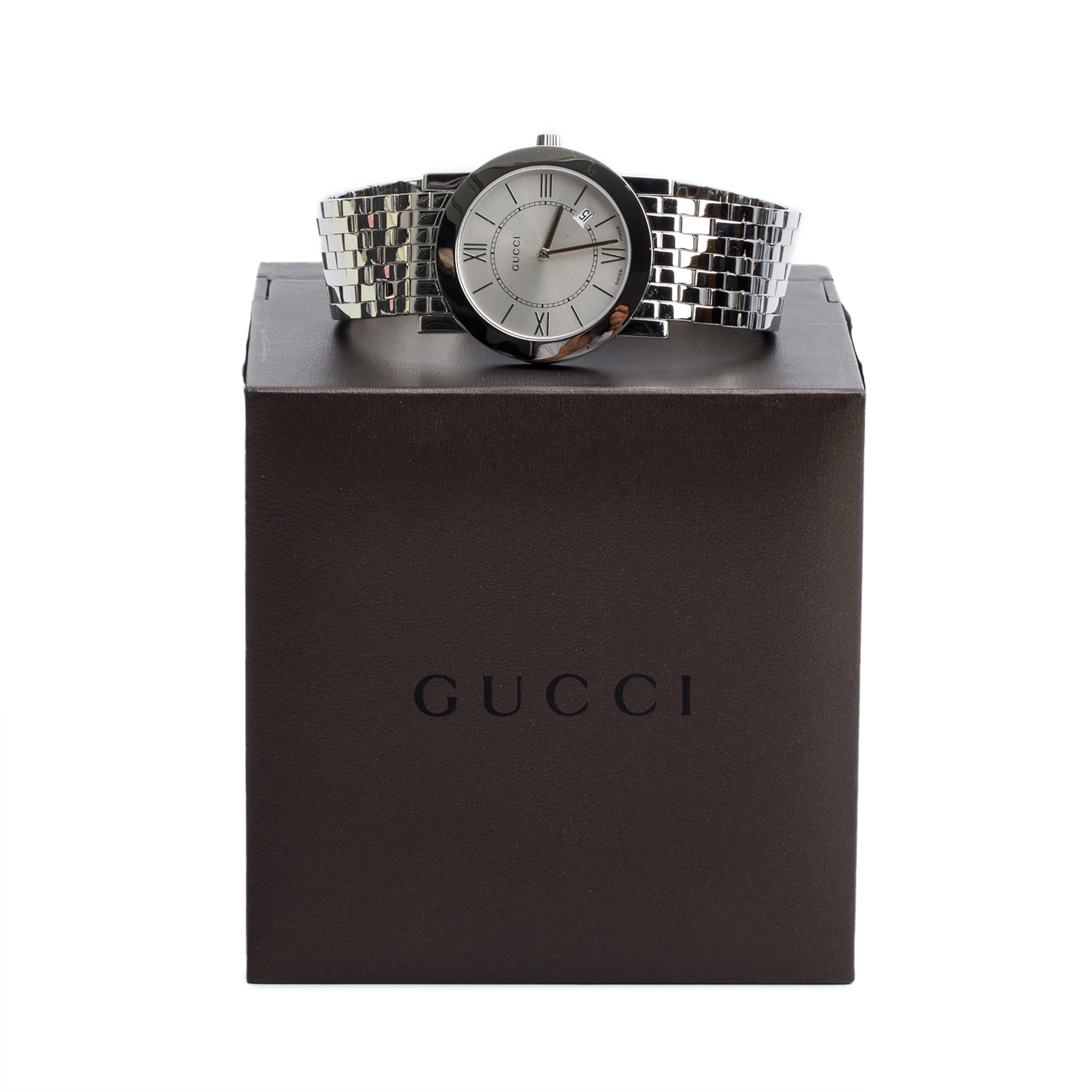Gucci Stainless Steel 5200 Series 35 MM Quartz Watch w/ Box & Papers