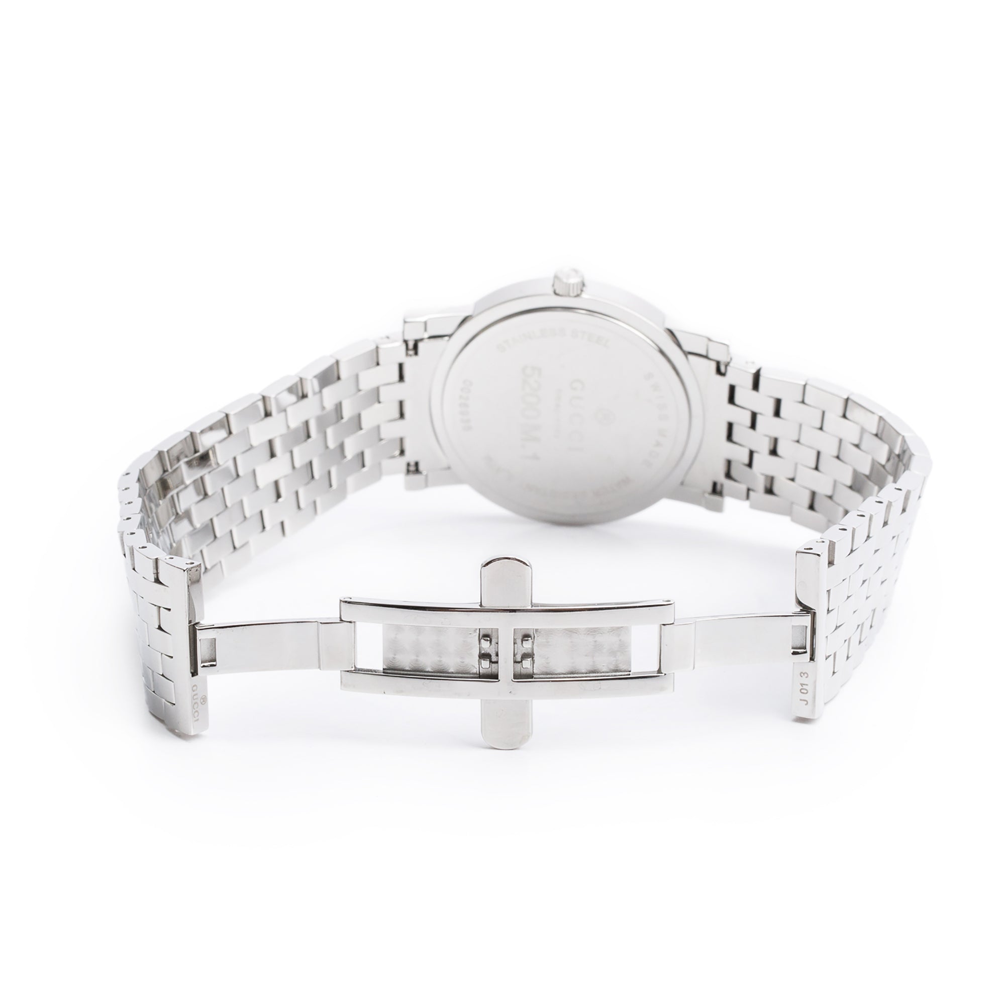 Gucci Stainless Steel 5200 Series 35 MM Quartz Watch w/ Box & Papers