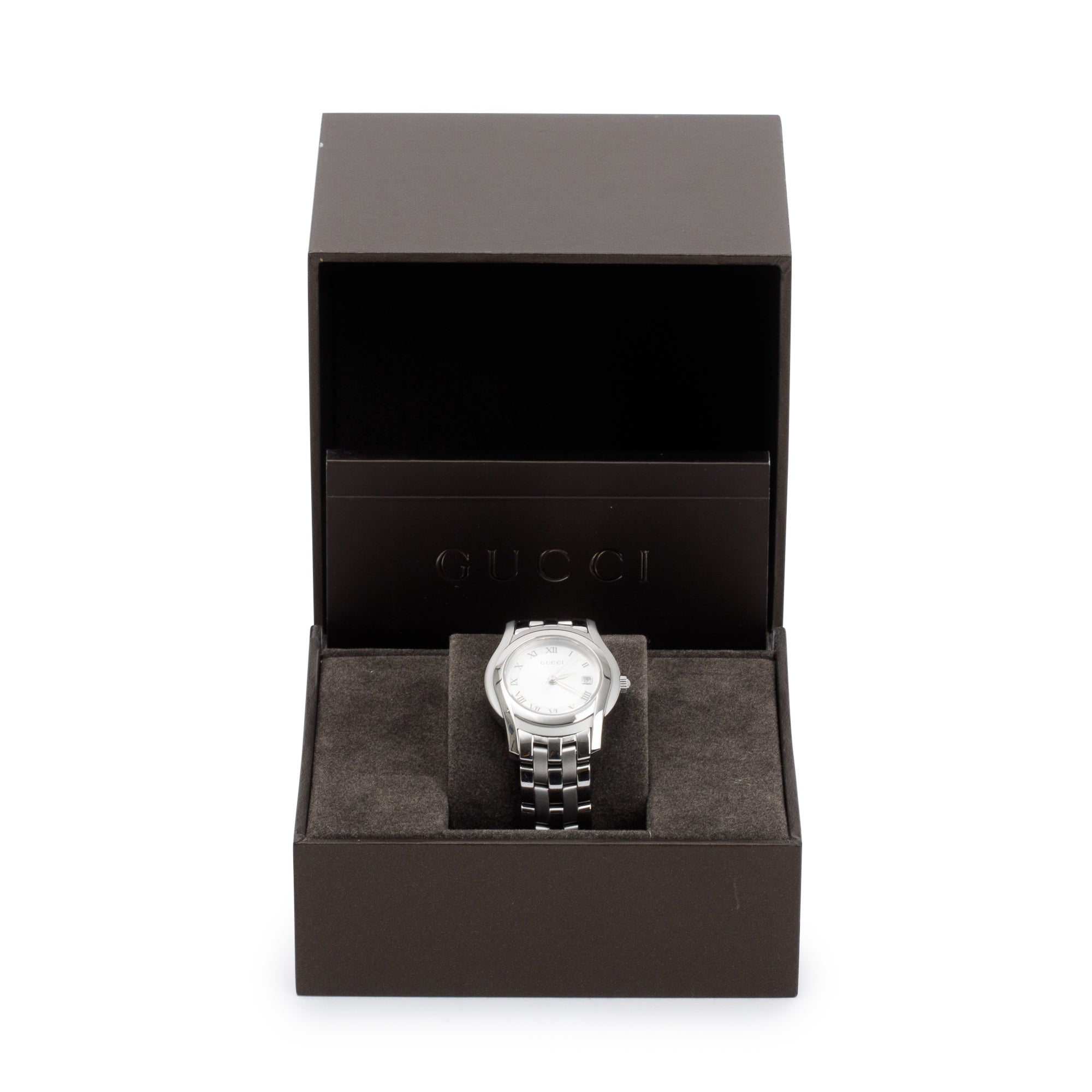 Gucci Stainless Steel 5500 Series 27 MM Watch w/ Box & Papers