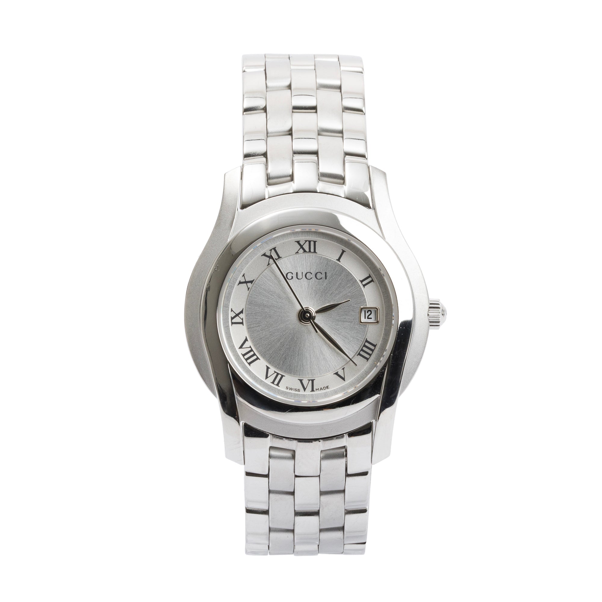 Gucci Stainless Steel 5500 Series 27 MM Watch w/ Box & Papers