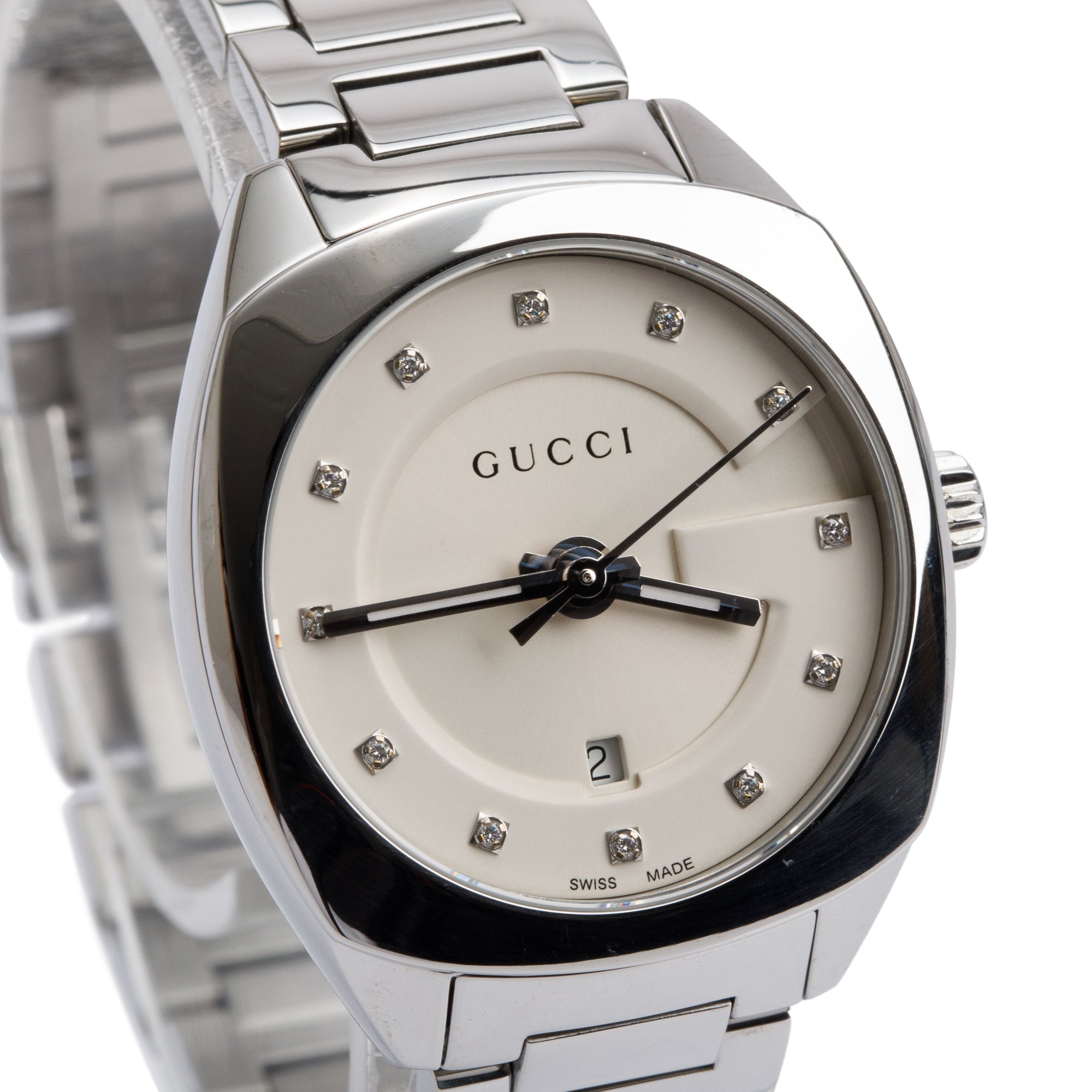 Gucci Stainless Steel Diamond Dial GG2570 29 MM Watch