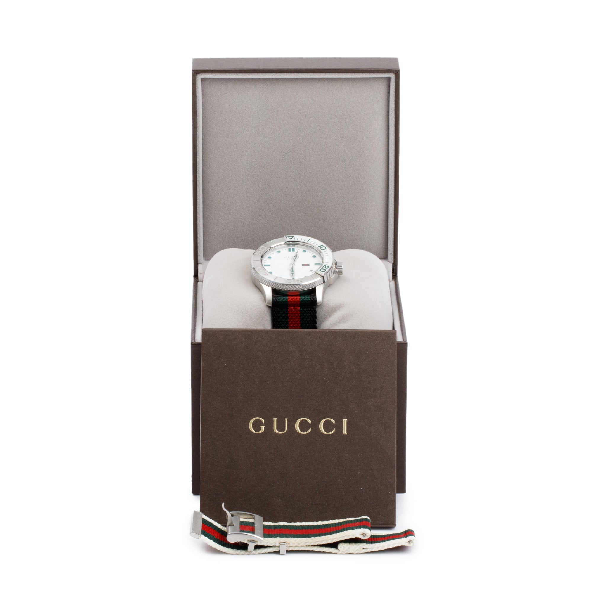 Gucci Stainless Steel G-Timeless XL Sport 44 MM Watch w/ Box & Papers