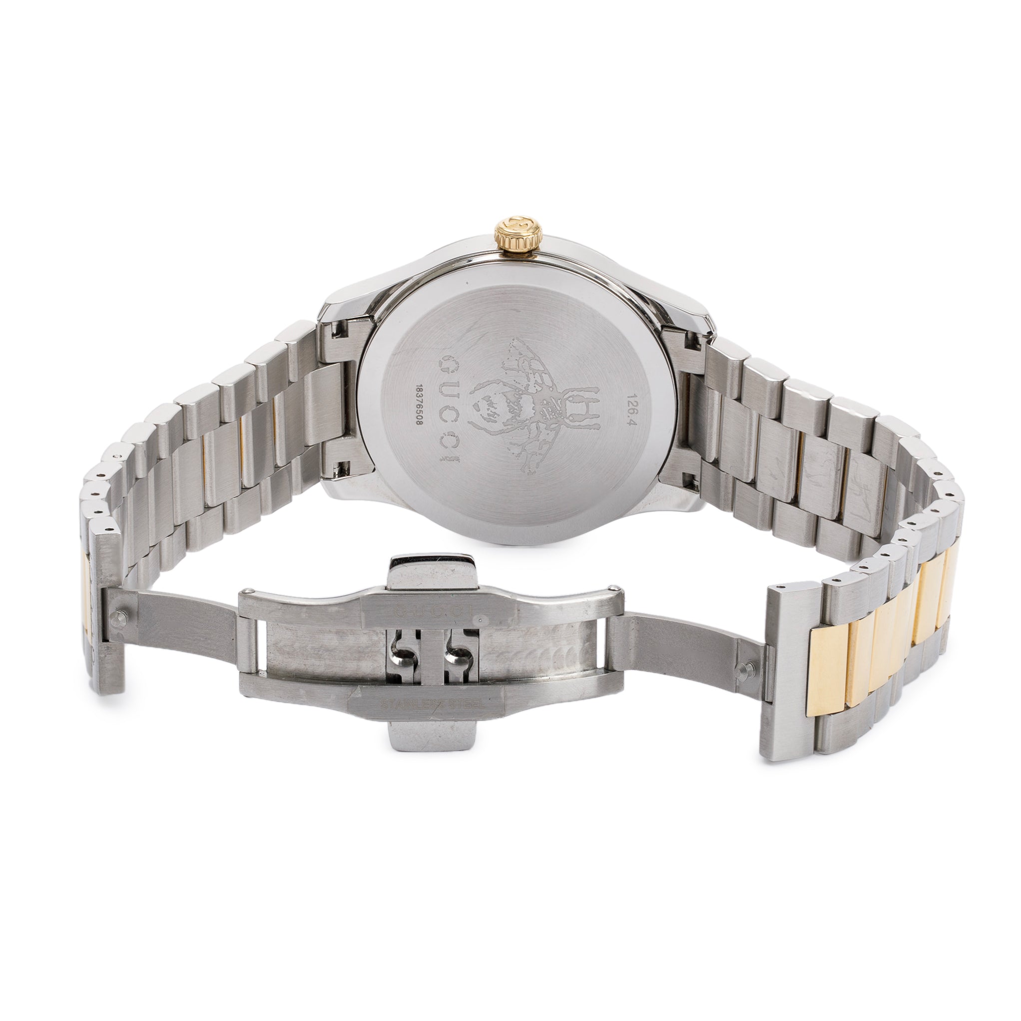 Gucci Stainless Steel & Gold Plated G-Timeless 38 MM Watch w/ Box & Papers