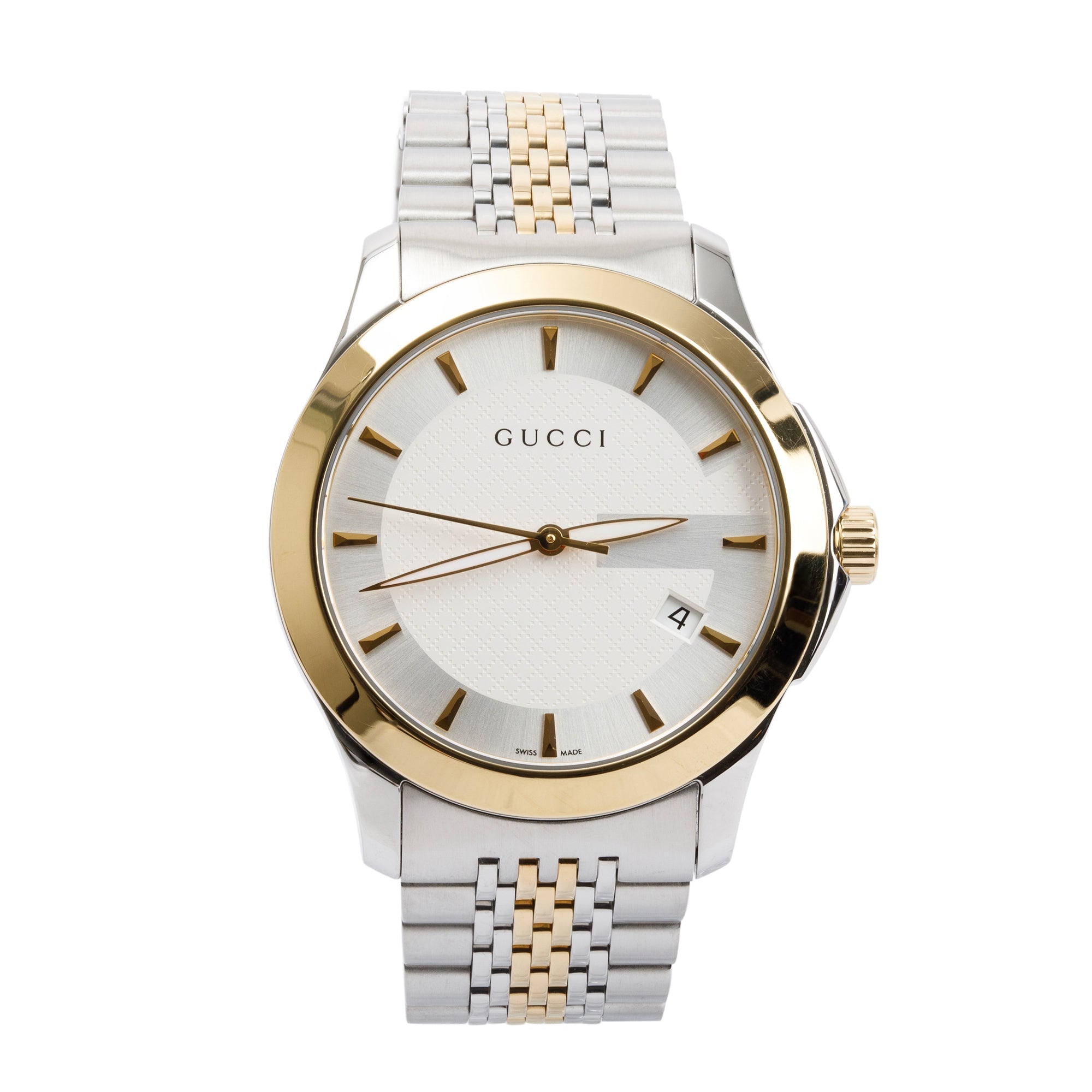 Gucci Stainless Steel & Gold Plated G-Timeless 38 MM Watch w/ Box & Papers