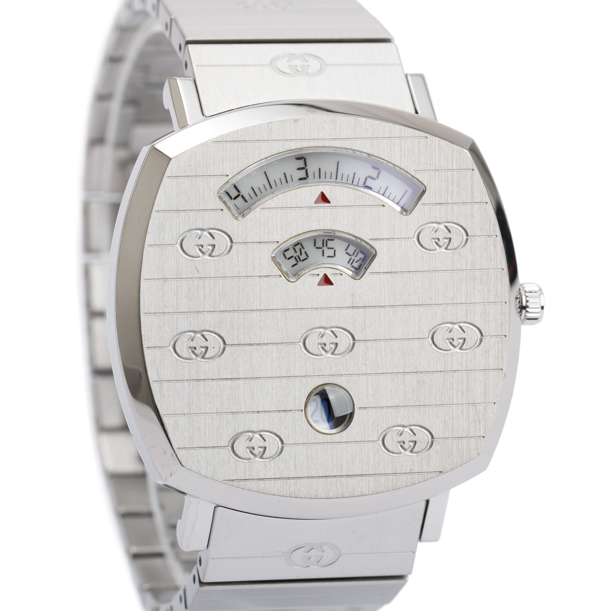 Gucci Stainless Steel Grip 38 MM Watch w/ Box & Papers