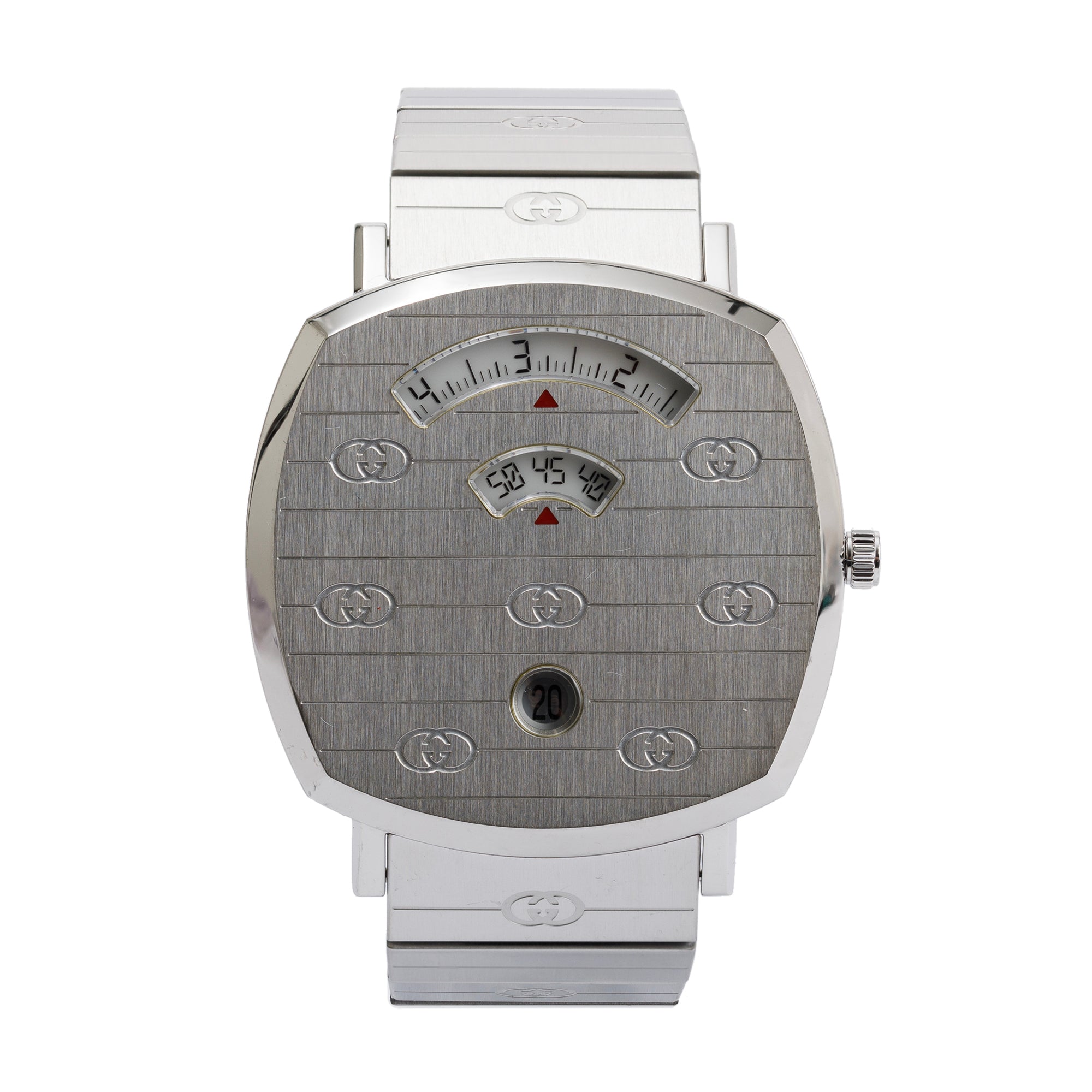 Gucci Stainless Steel Grip 38 MM Watch w/ Box & Papers