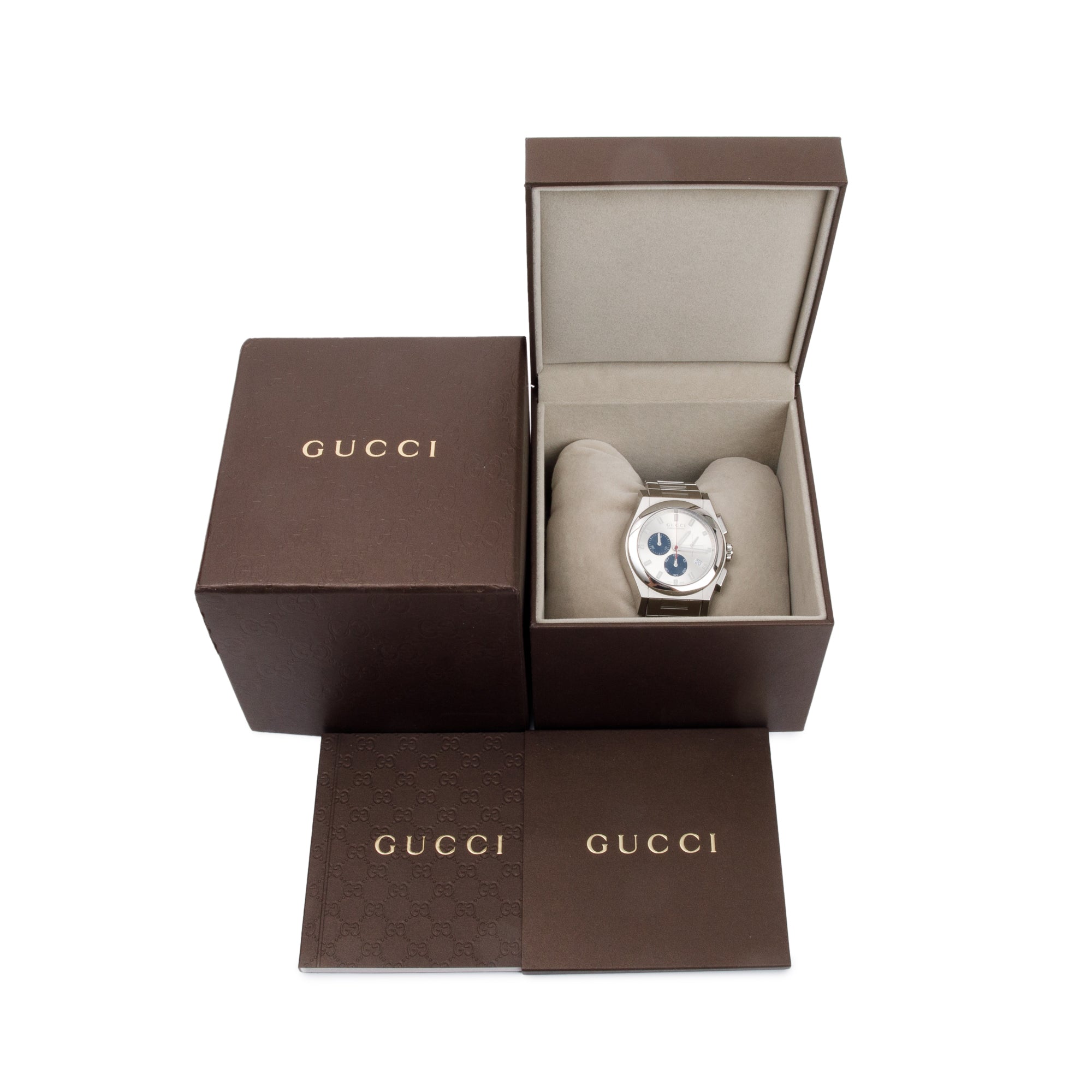 Gucci Stainless Steel Pantheon 44 MM Chronograph Watch w/ Box & Papers