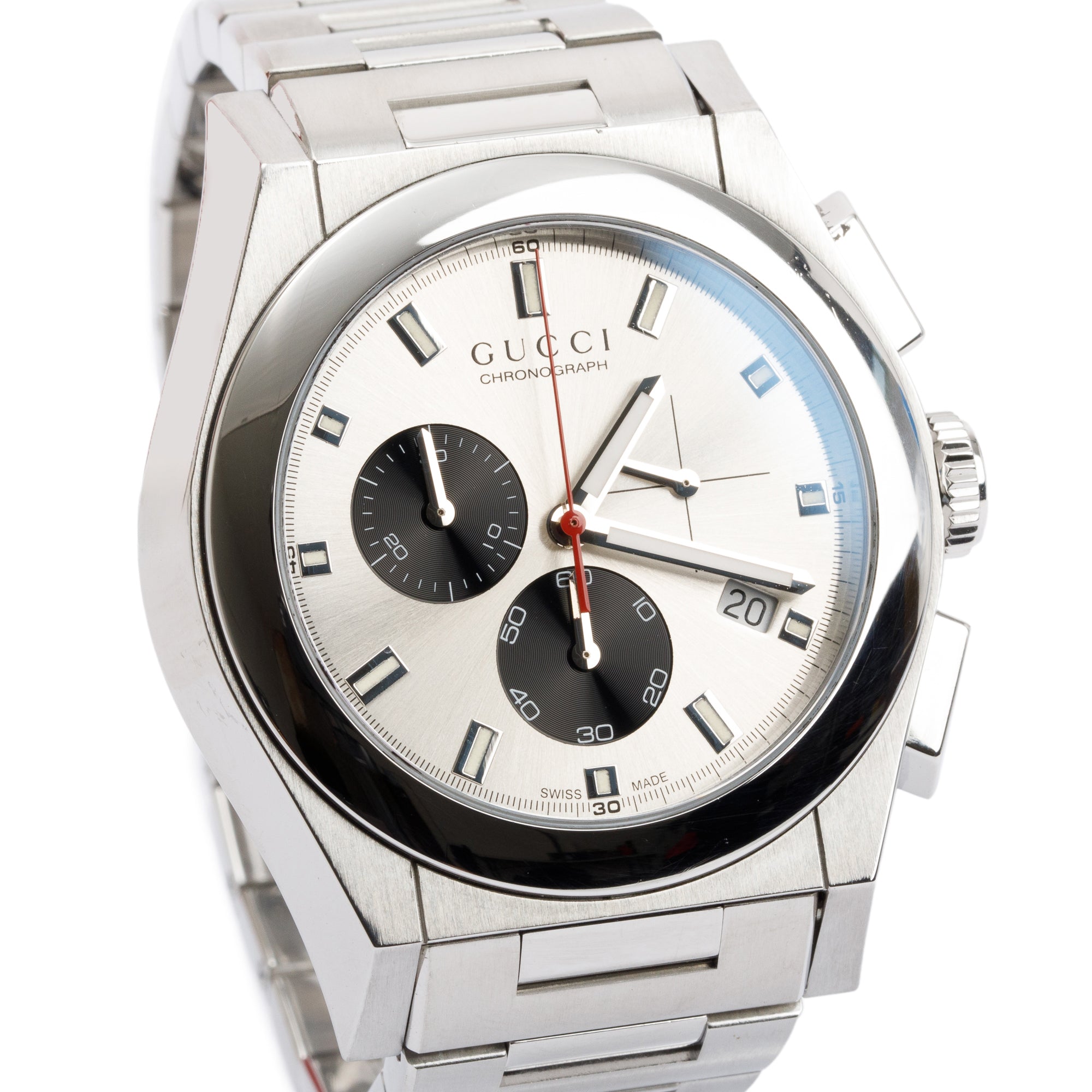 Gucci Stainless Steel Pantheon 44 MM Chronograph Watch w/ Box & Papers