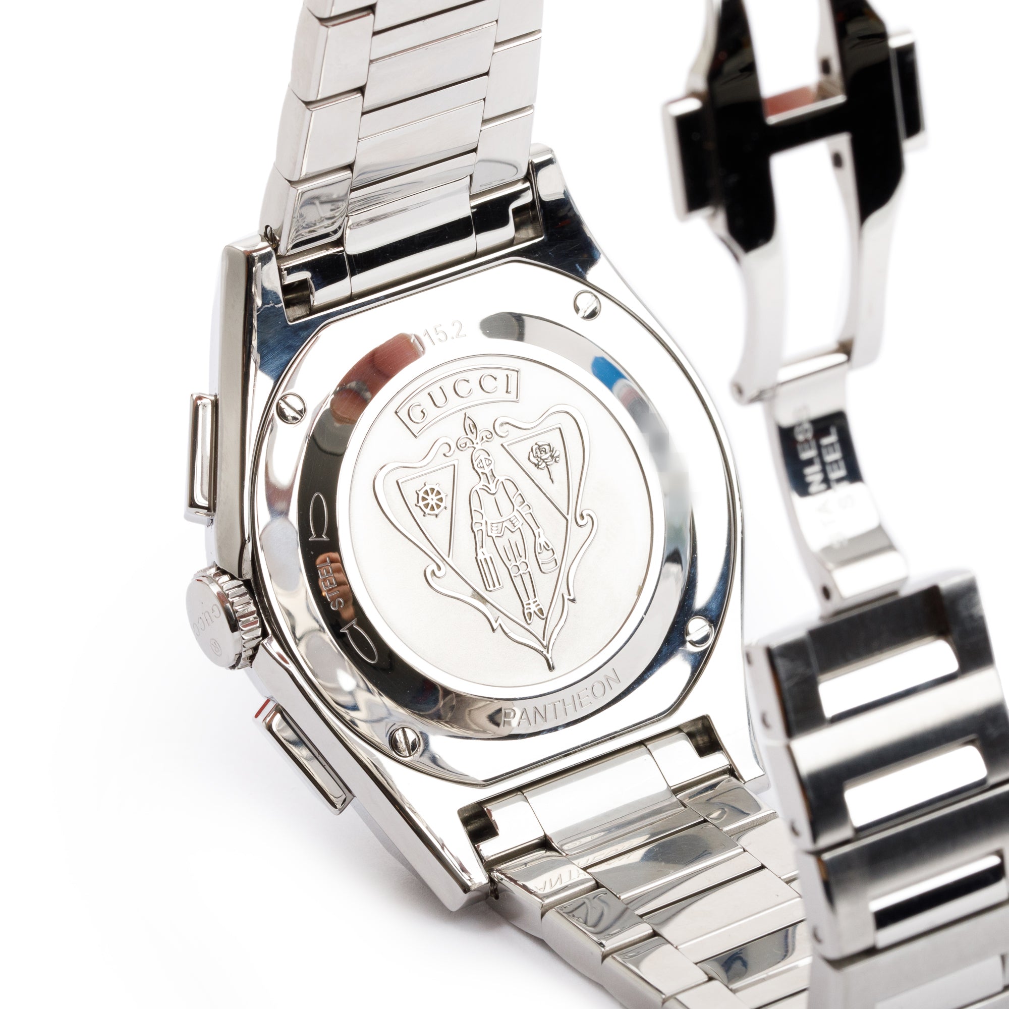 Gucci Stainless Steel Pantheon 44 MM Chronograph Watch w/ Box & Papers