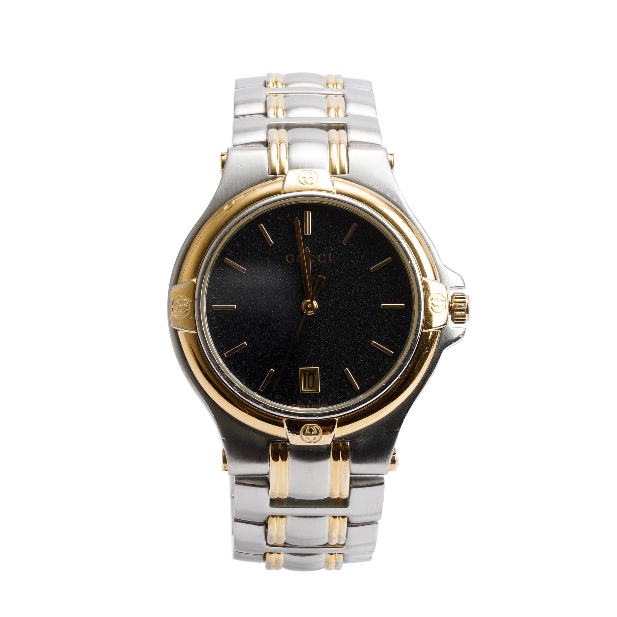 Gucci Stainless Steel & Yellow Gold-Plated 9040 Series 35MM Watch