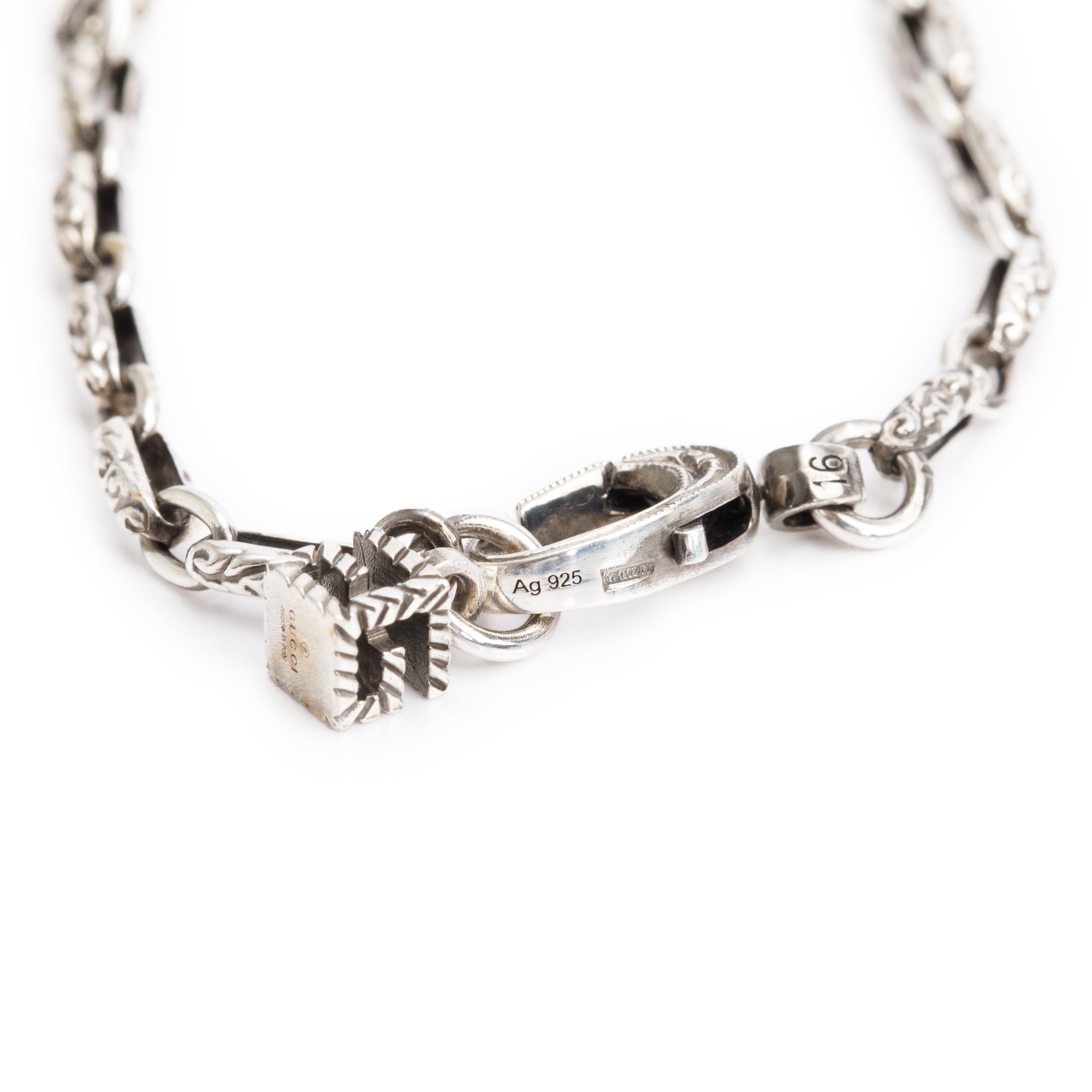 Gucci Sterling Silver Amethyst & Citrine Square G Cube Bracelet
