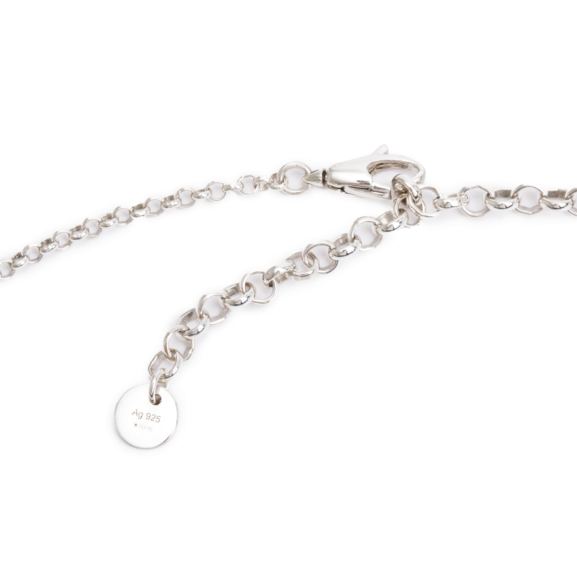 Gucci Sterling Silver Blind for Love Heart Pendant Necklace