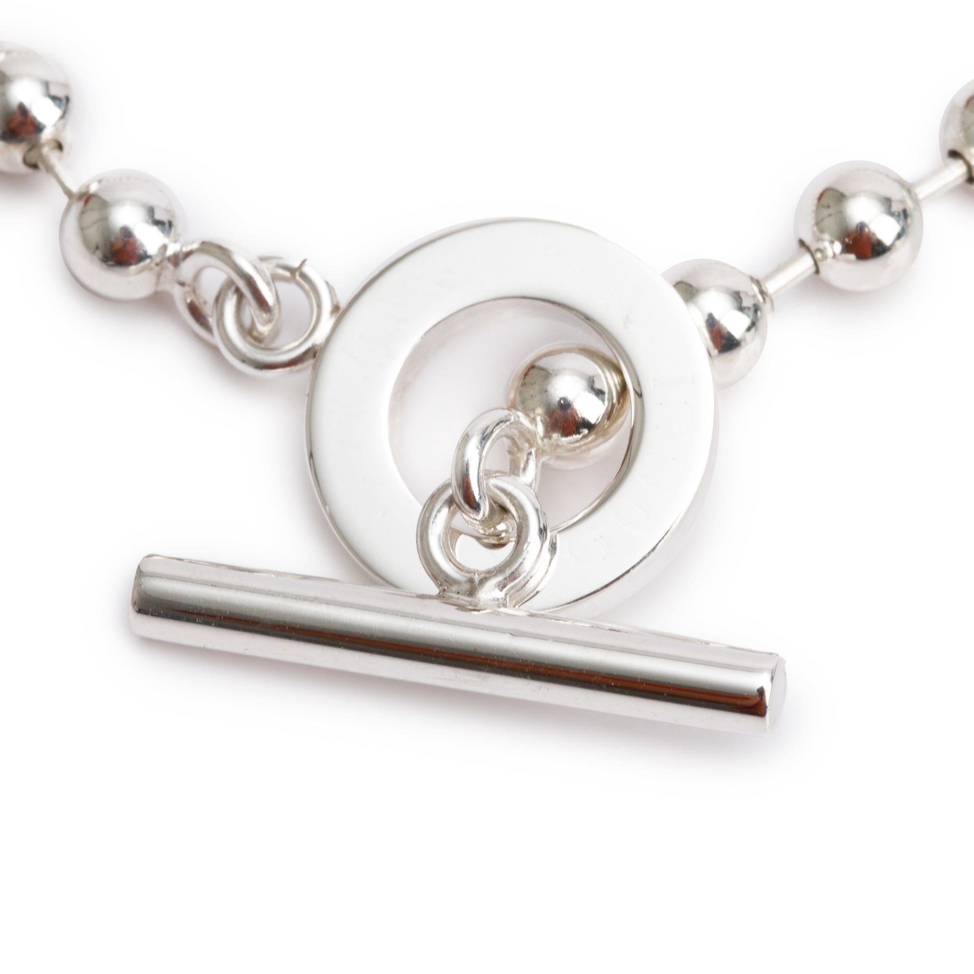 Gucci Sterling Silver Boule Chain Toggle Bracelet