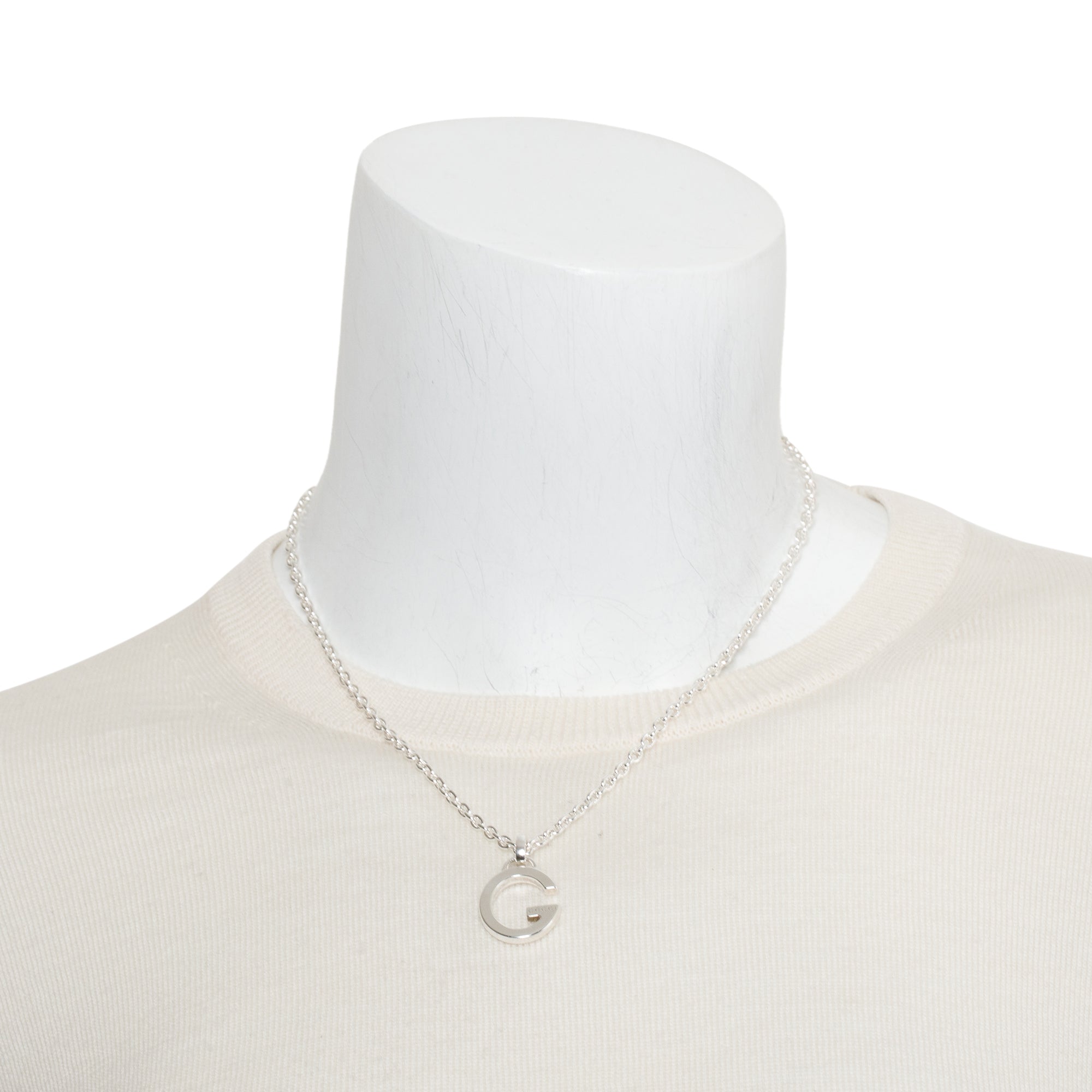 Gucci Sterling Silver Charlotte G Pendant Necklace