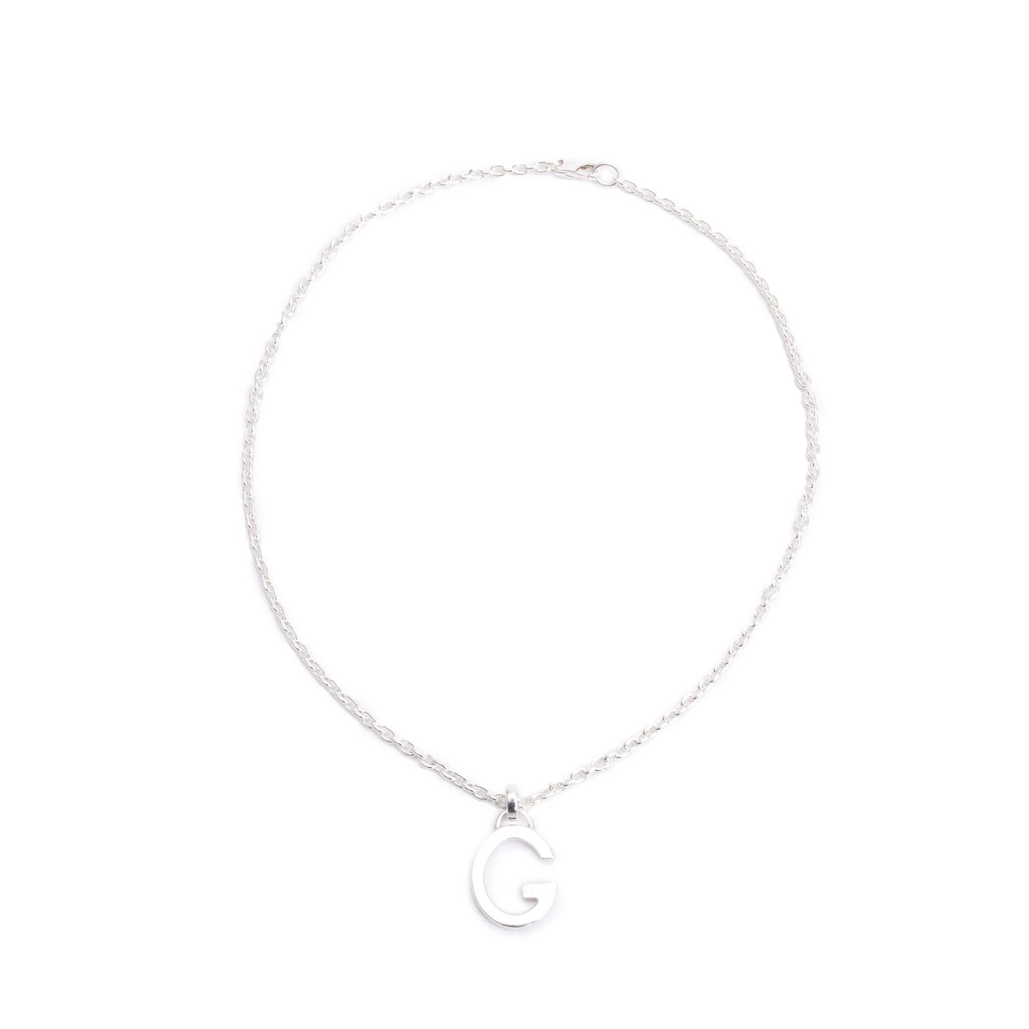 Gucci Sterling Silver Charlotte G Pendant Necklace
