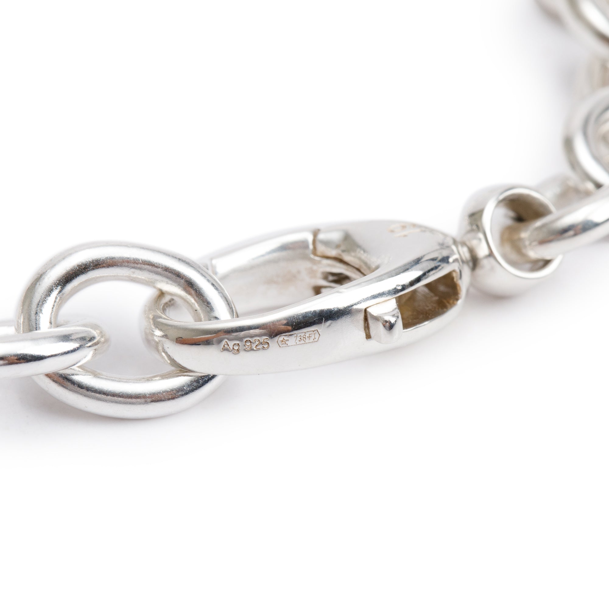 Gucci Sterling Silver Charlotte Heart Charm Bracelet w/ Box