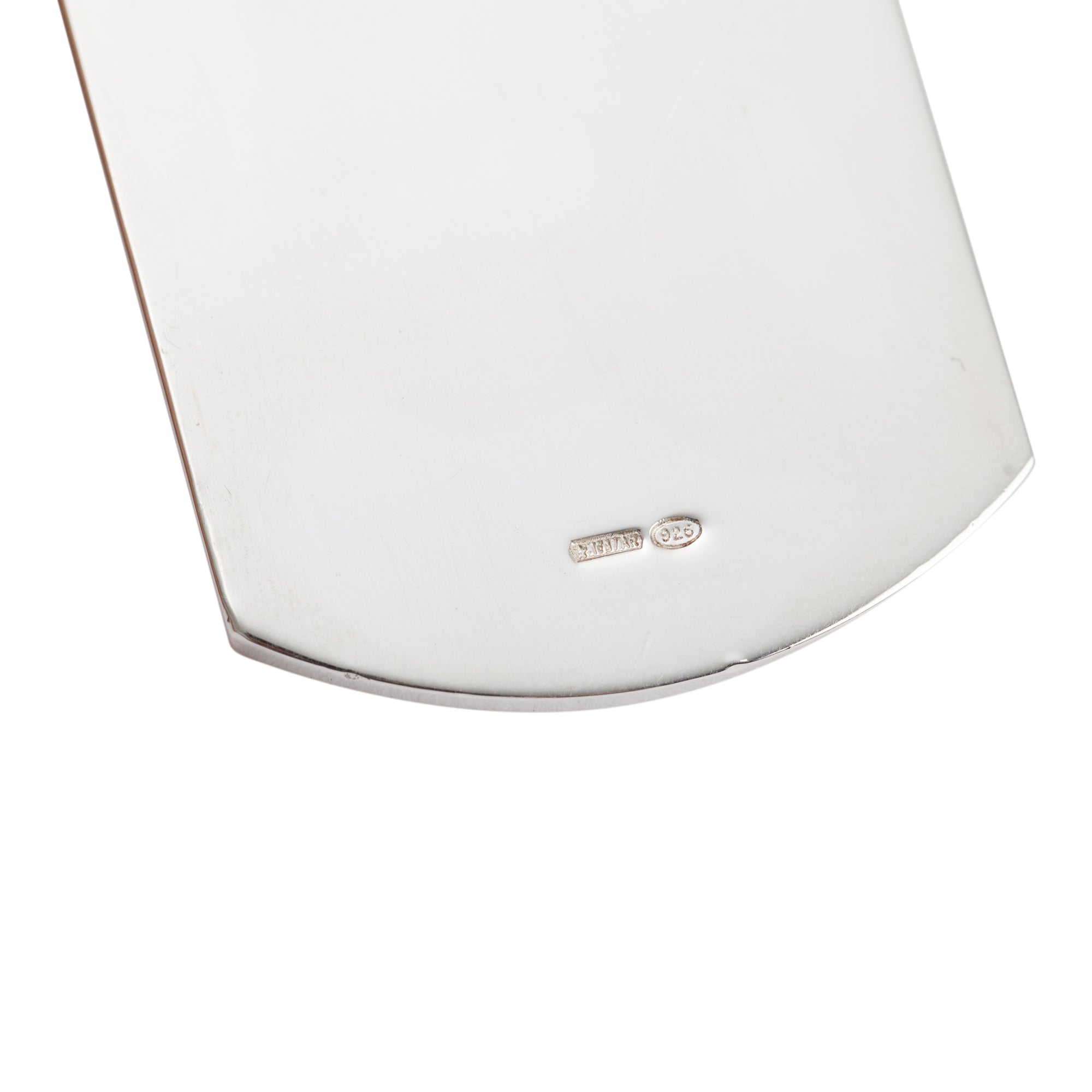 Gucci Sterling Silver Double Dog Tag Pendant Necklace