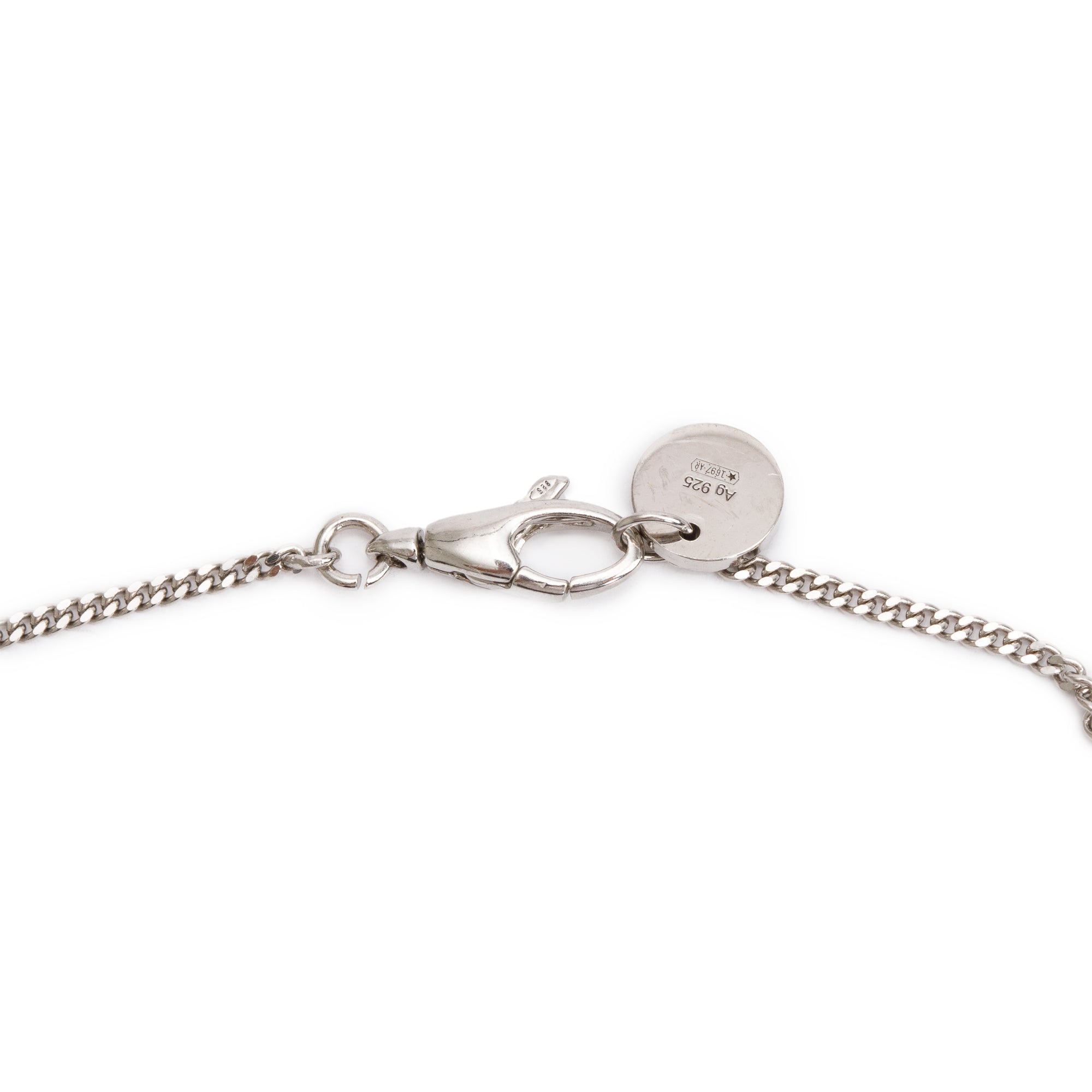 Gucci Sterling Silver Double G Bird Pendant Long Necklace