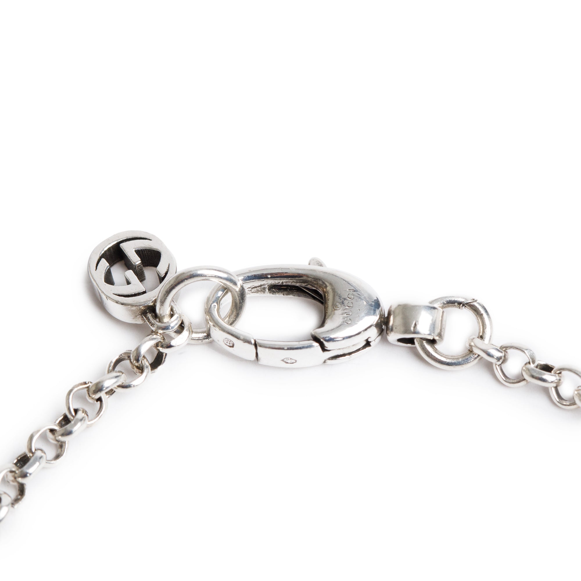 Gucci Sterling Silver Double G Key Bracelet