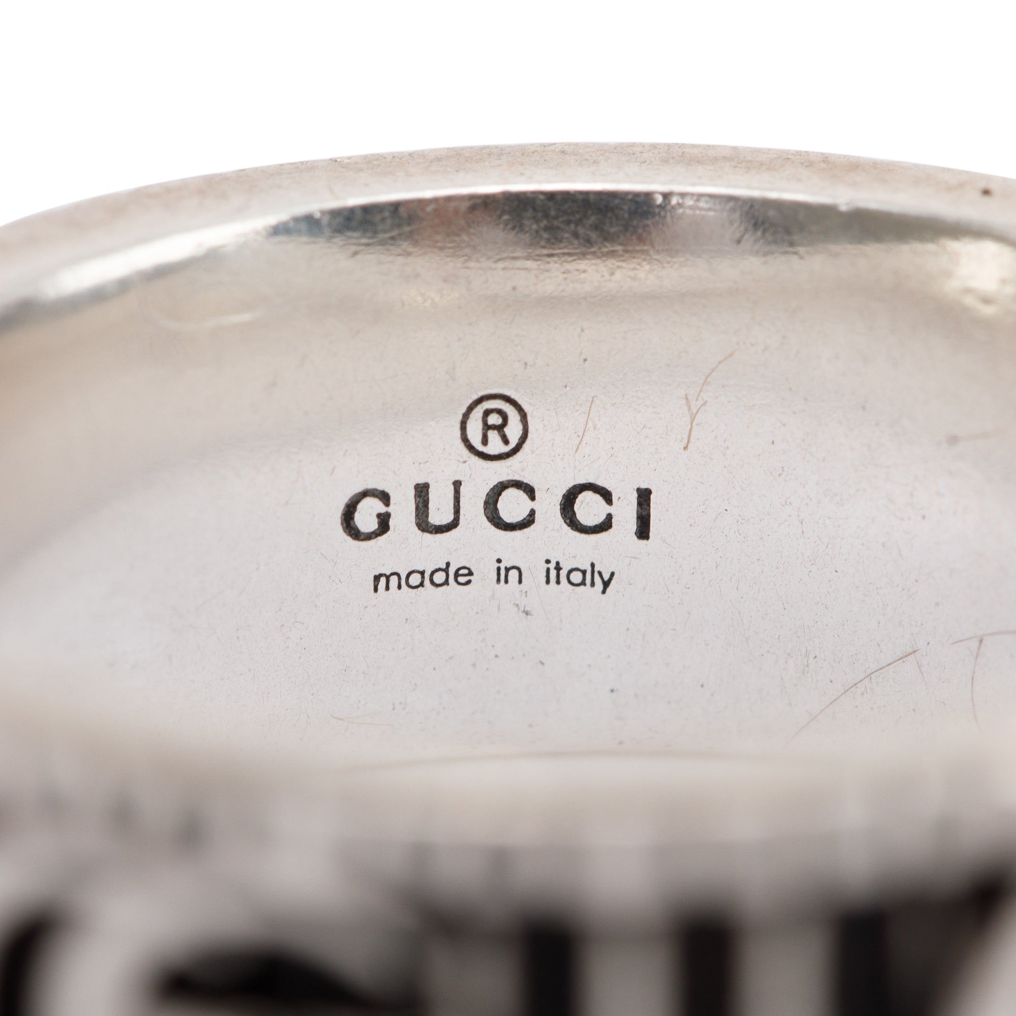 Gucci Sterling Silver Double G Ring w/ Box