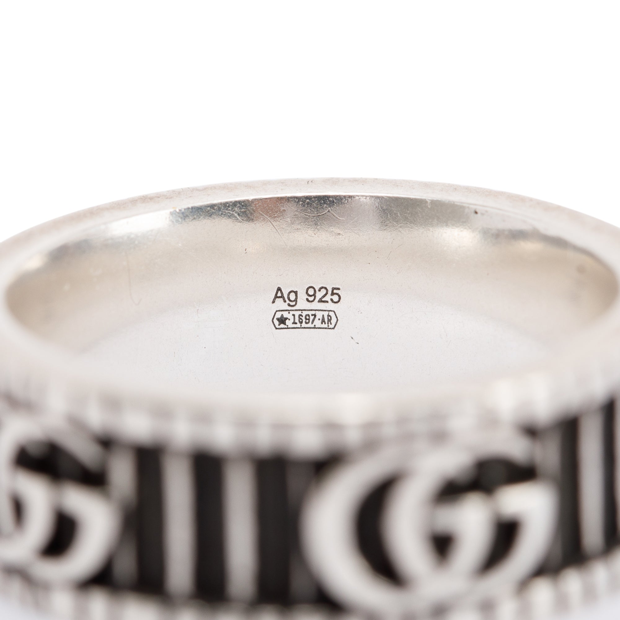Gucci Sterling Silver Double G Ring w/ Box