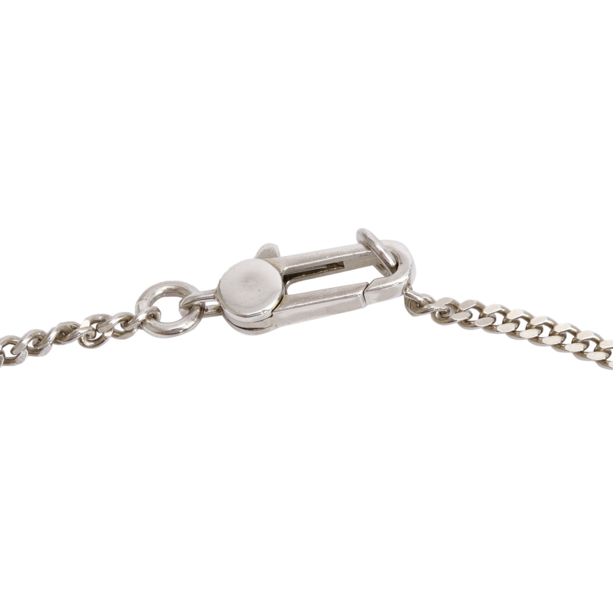 Gucci Sterling Silver Enamel Diamante Cross Pendant Necklace