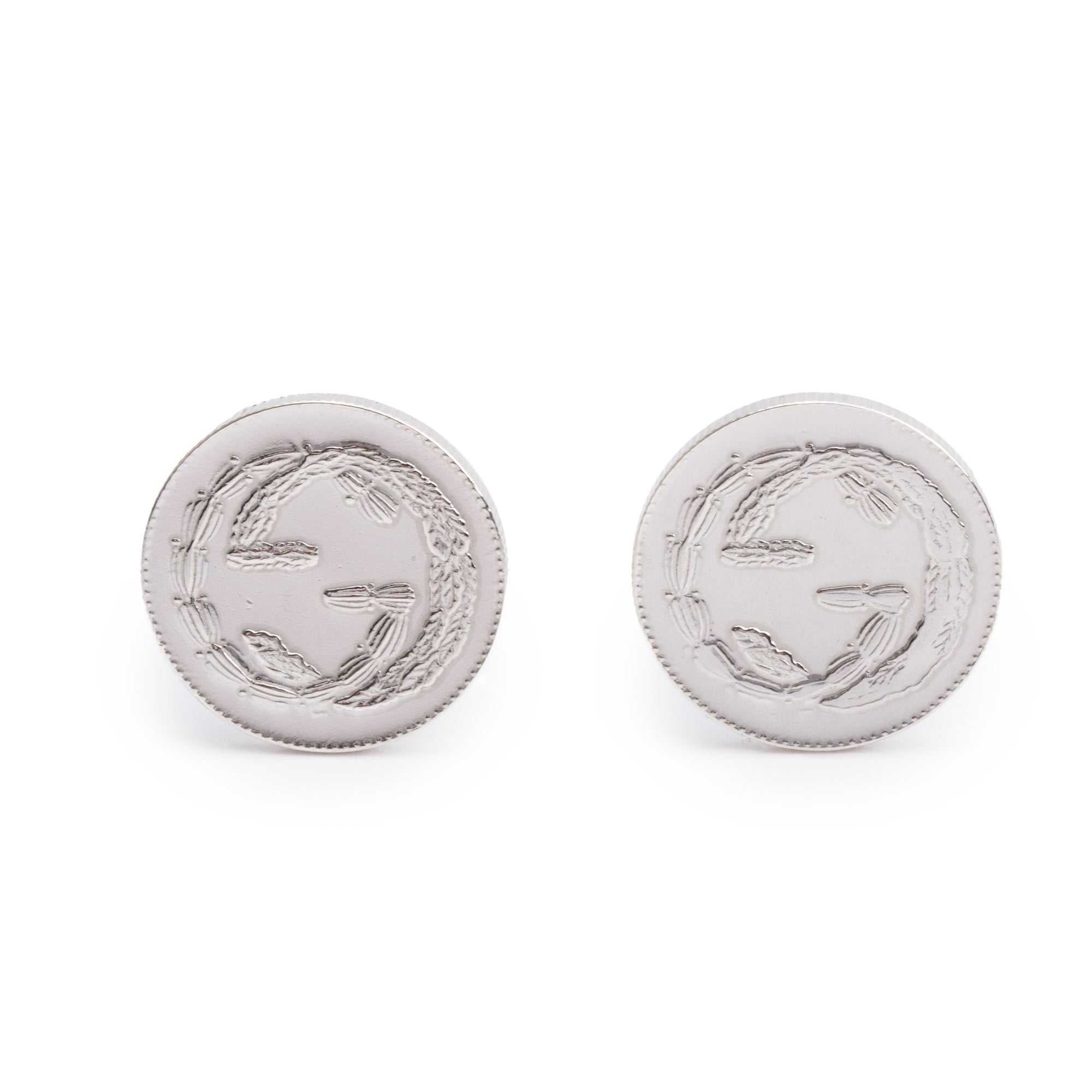 Gucci Sterling Silver G Coin Cufflinks