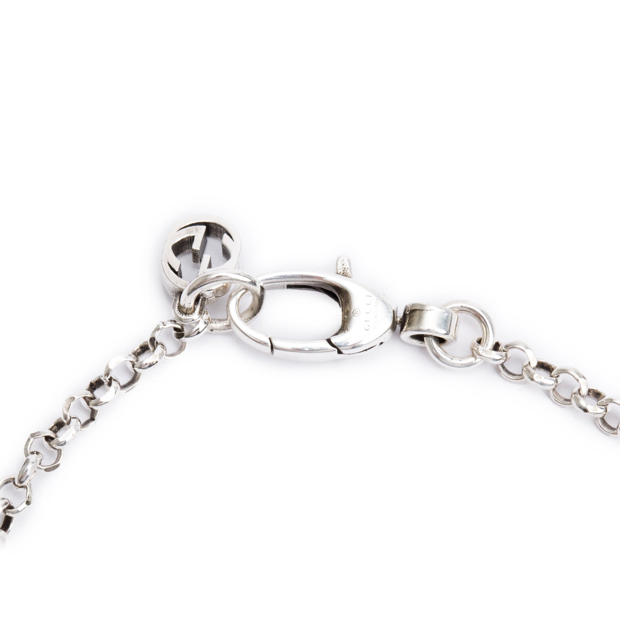 Gucci Sterling Silver GG Marmont Key Charm Bracelet