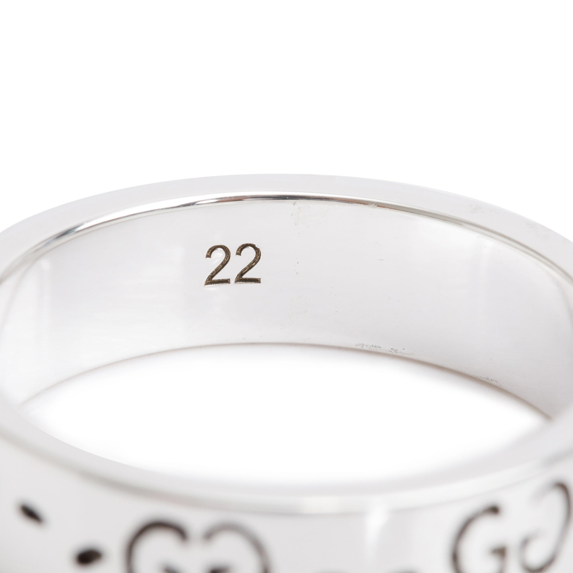 Gucci Sterling Silver Ghost Ring, Size 22 9.75