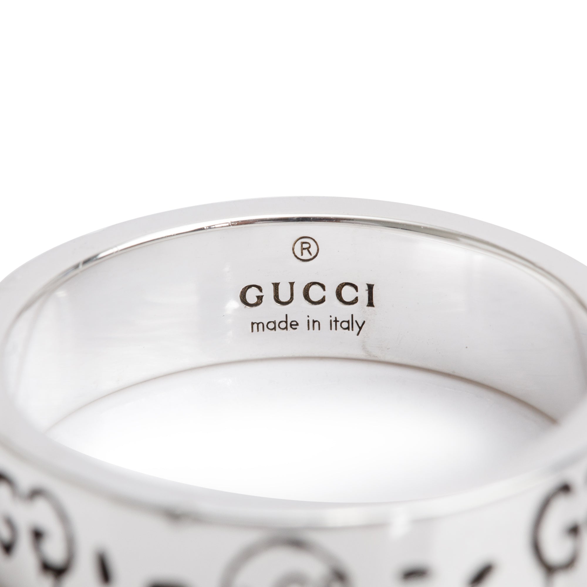 Gucci Sterling Silver Ghost Ring, Size 22 9.75