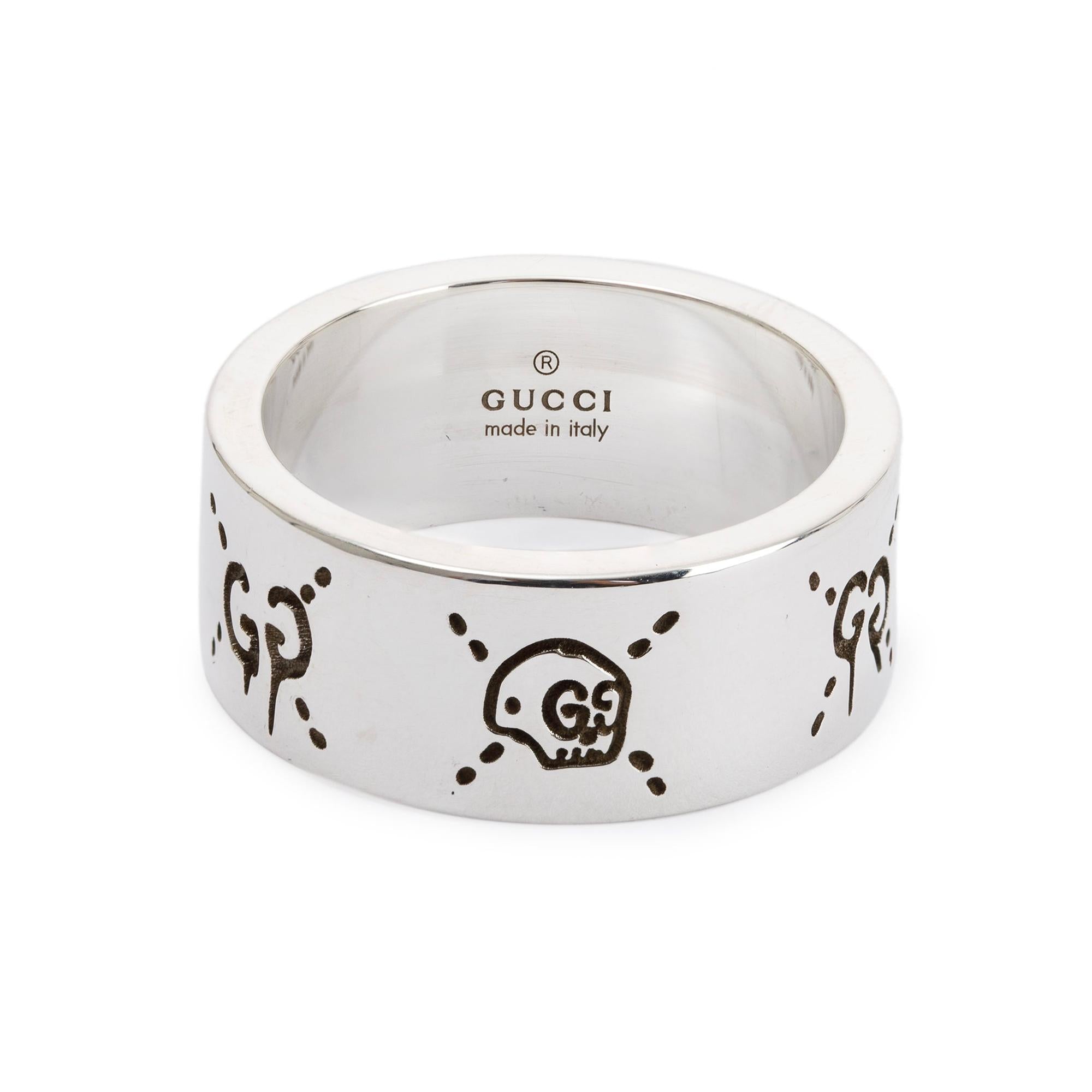 Gucci Sterling Silver GucciGhost Skull Ring – Oliver Jewellery