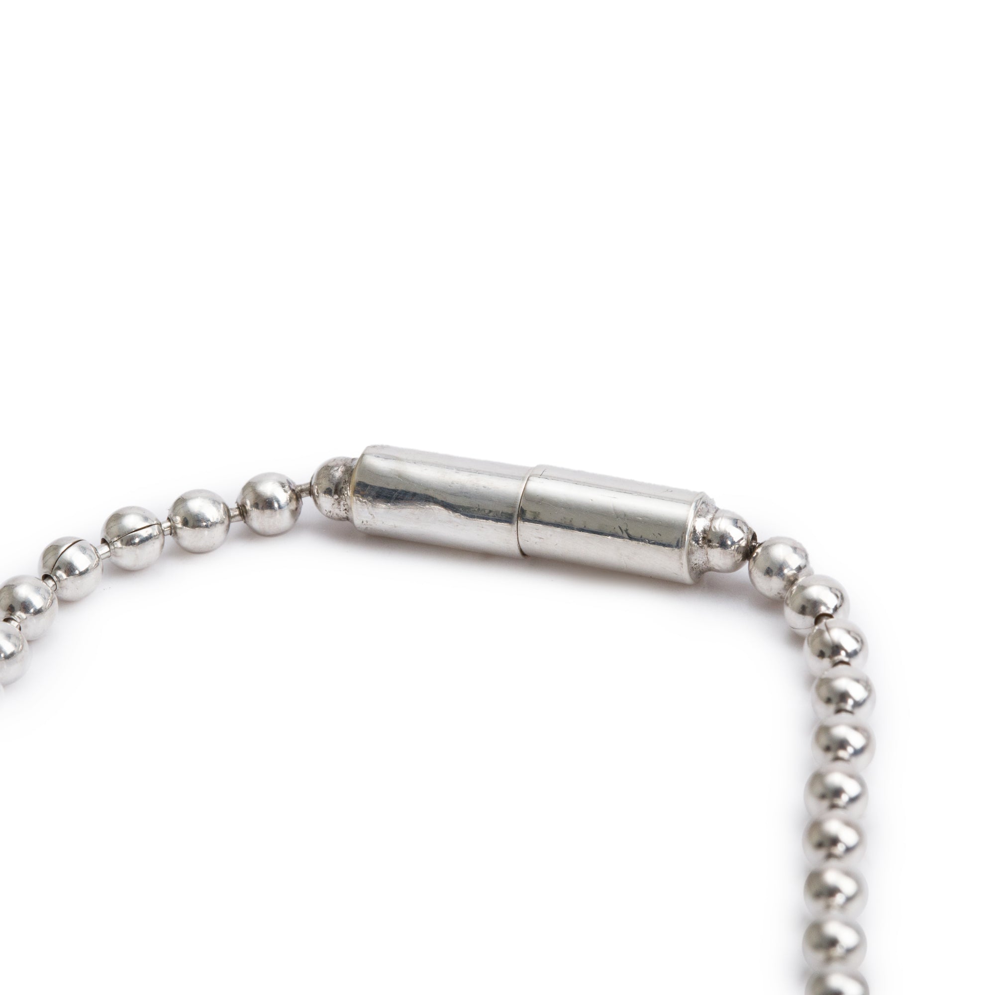 Gucci Sterling Silver ID Tag Bead Bracelet