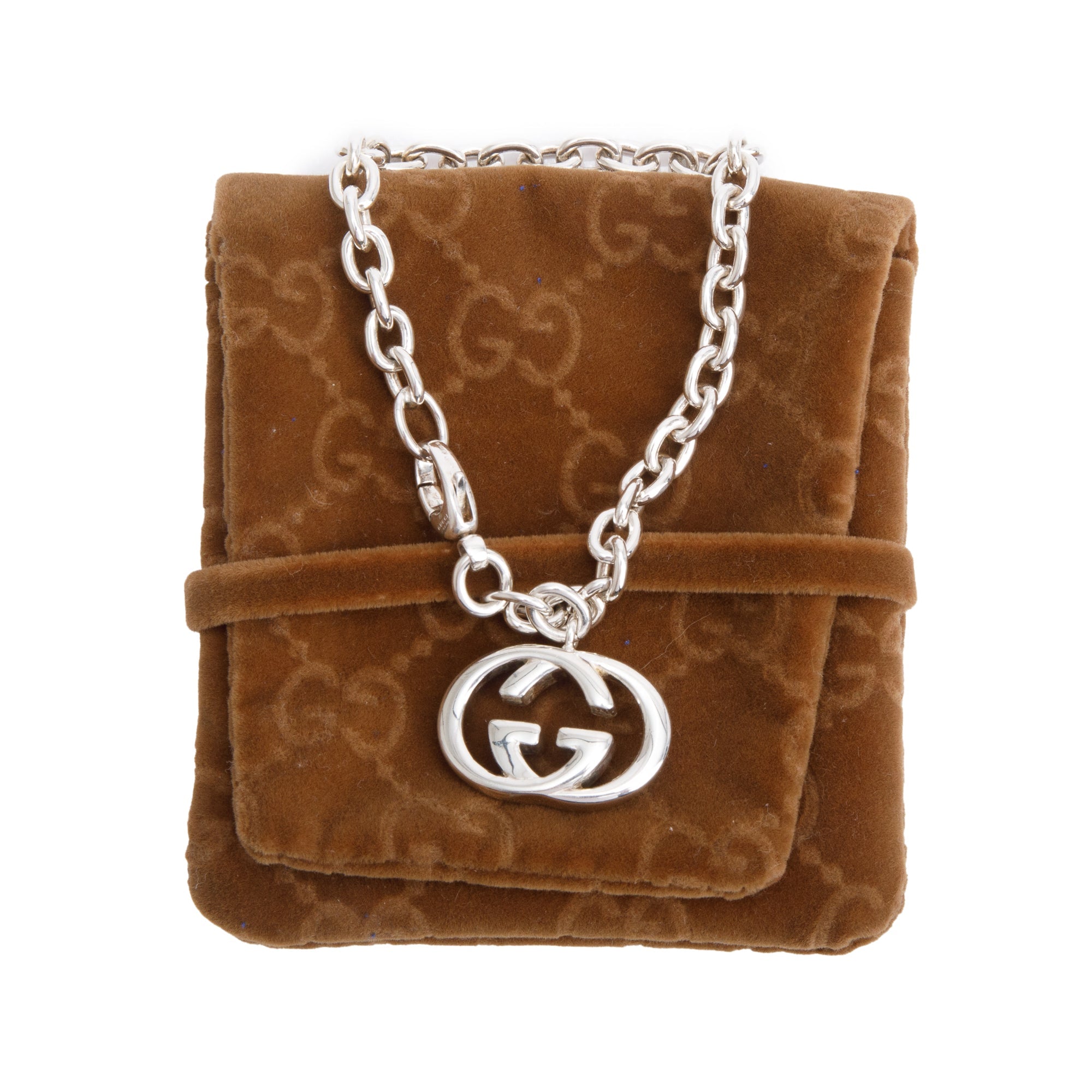 Gucci Sterling Silver Interlocking G Charm Bracelet