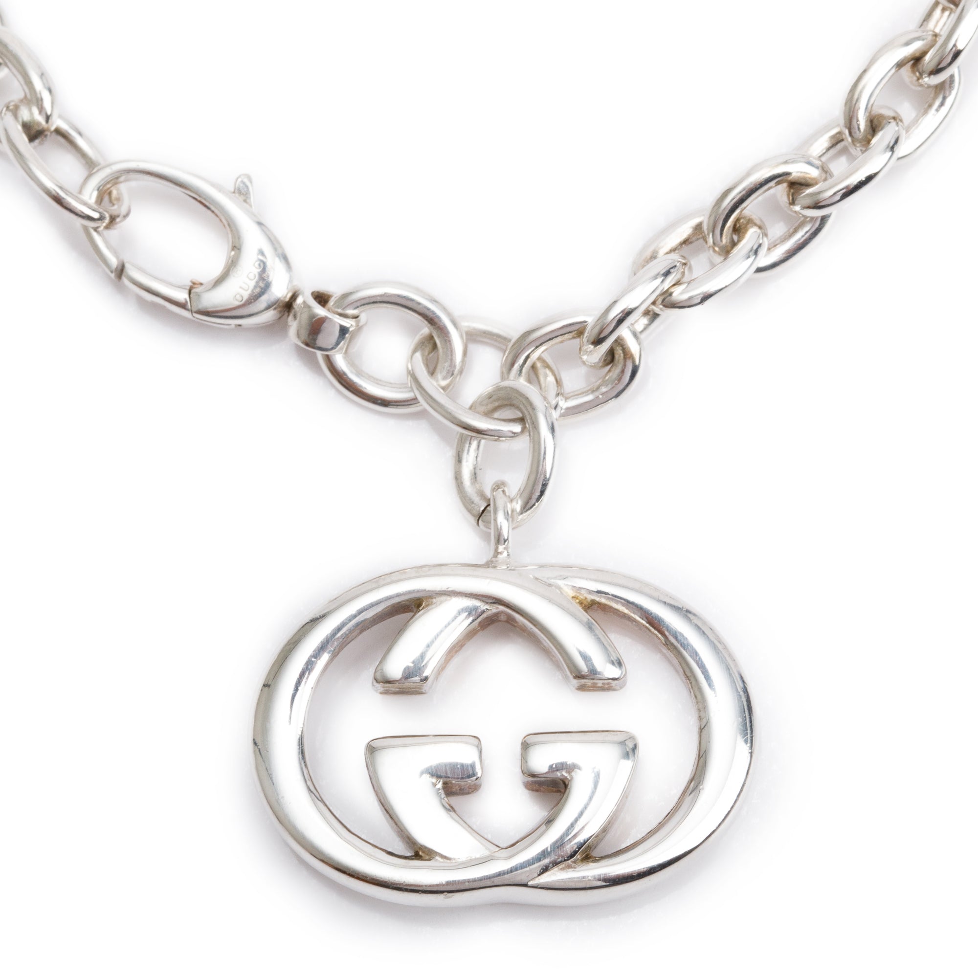Gucci Sterling Silver Interlocking G Charm Bracelet