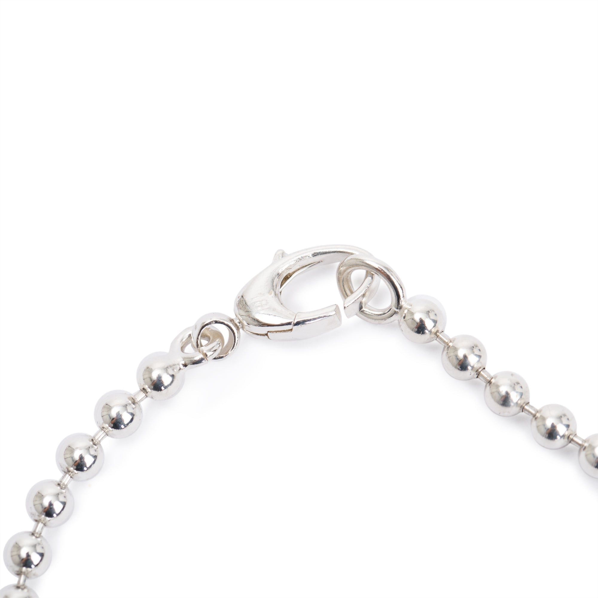 Gucci Sterling Silver Interlocking G Heart Bead Bracelet