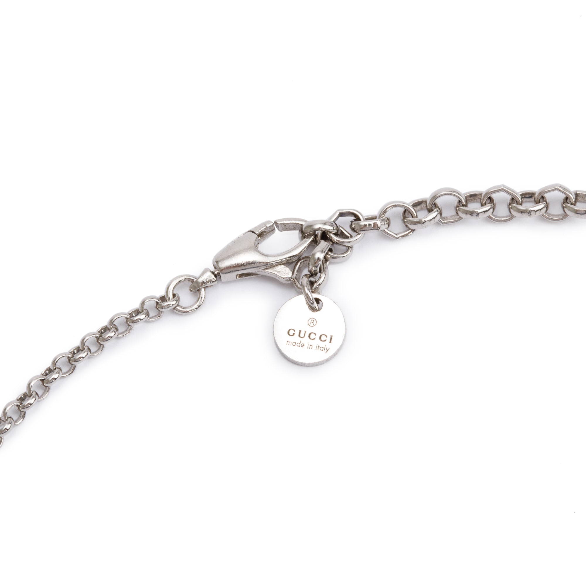 Gucci Sterling Silver Interlocking G Pendant Necklace