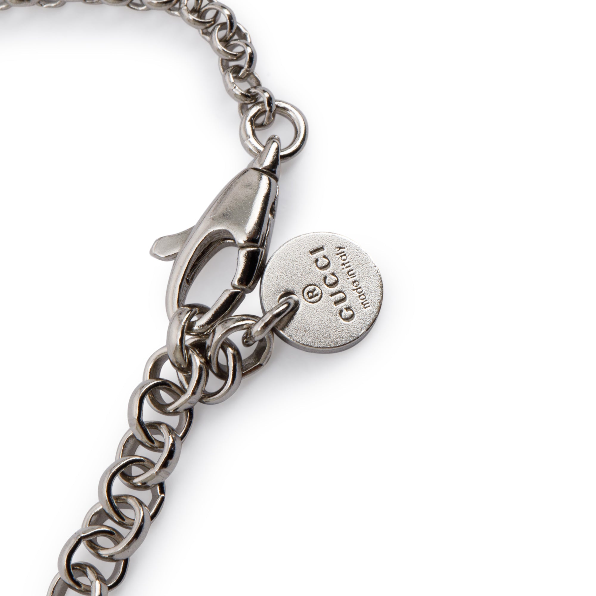 Gucci Sterling Silver Interlocking G Pendant Necklace