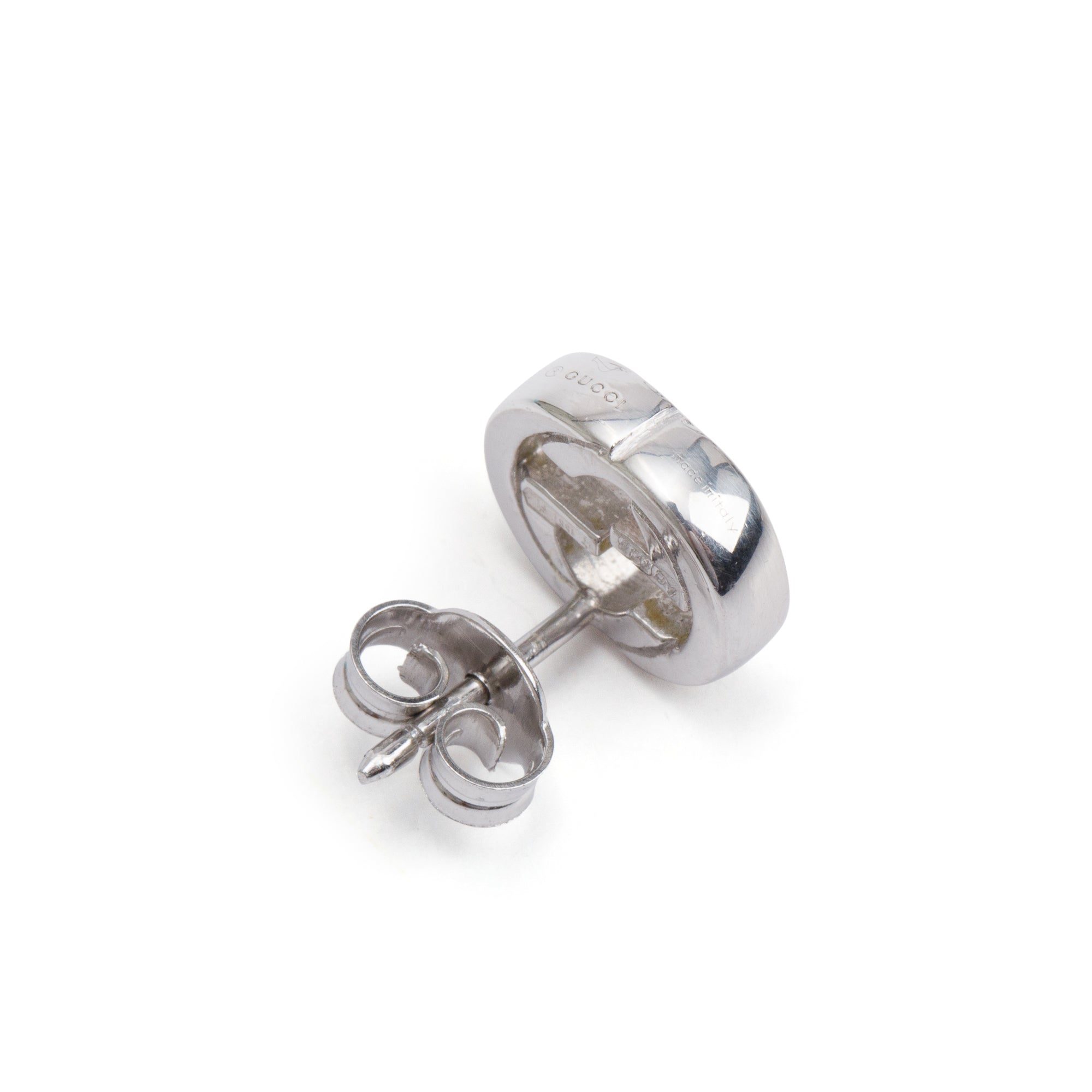 Gucci Sterling Silver Interlocking G Stud Earrings w/ Box