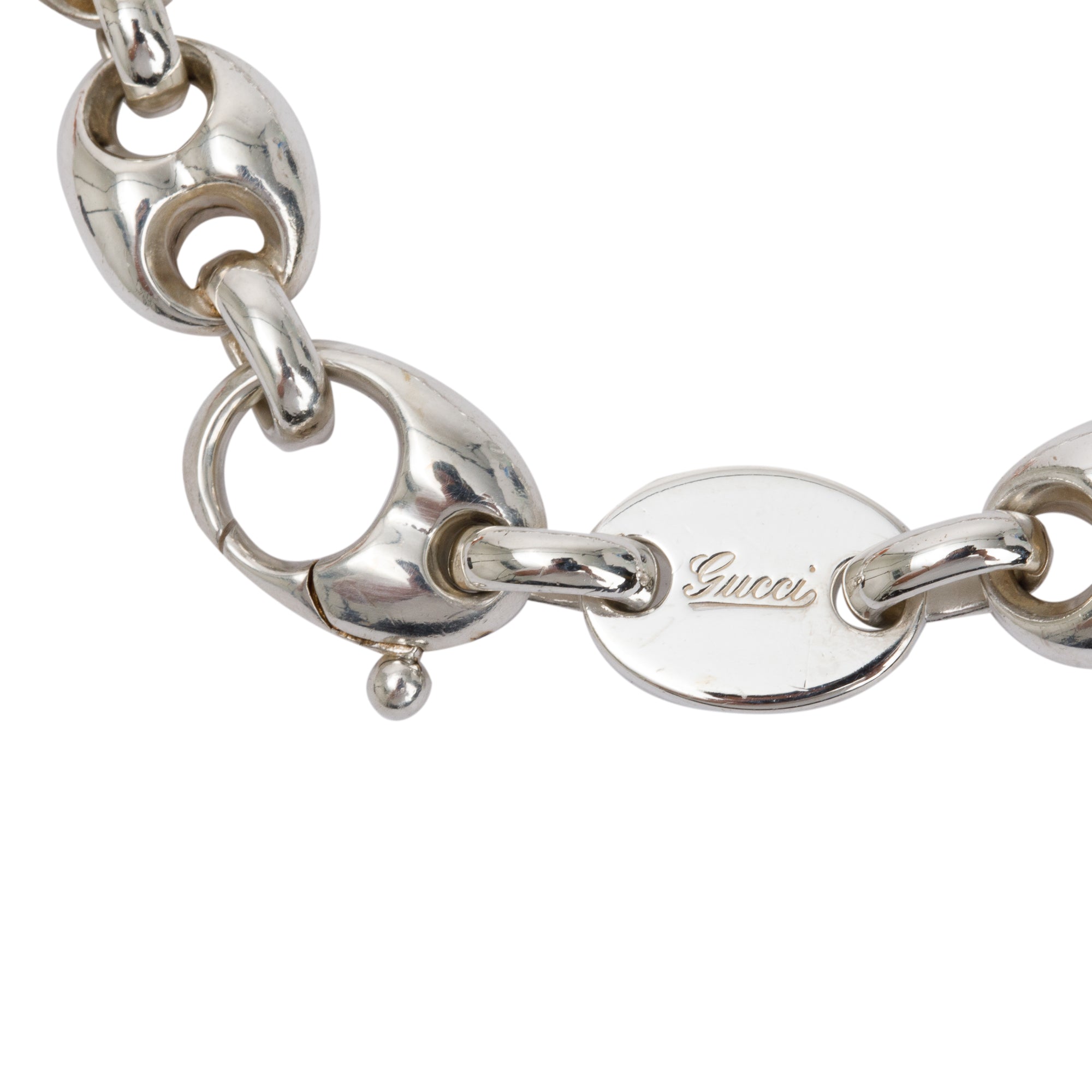 Gucci Sterling Silver Marina Link Bracelet w/ Box