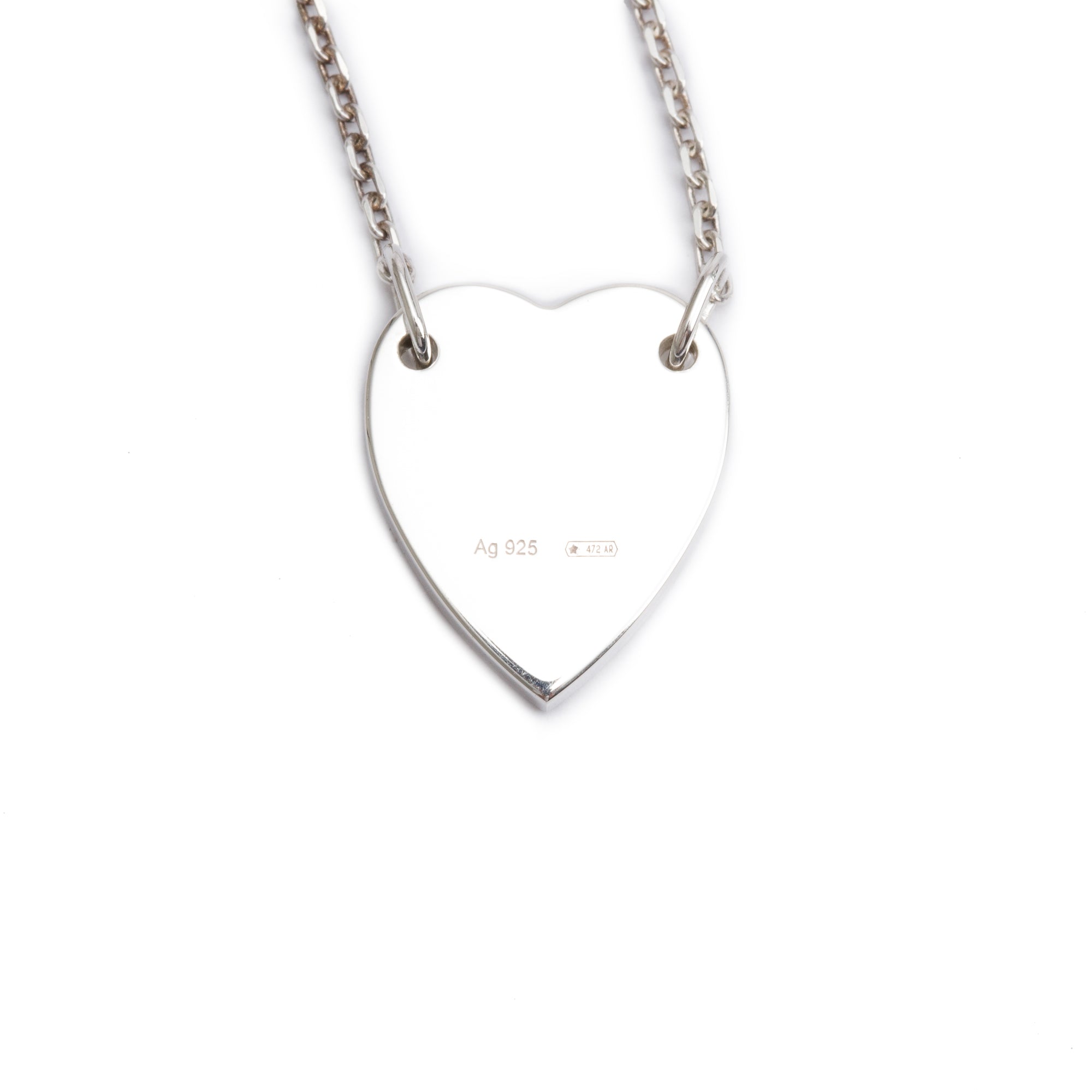 Gucci Sterling Silver Trademark Heart Bracelet