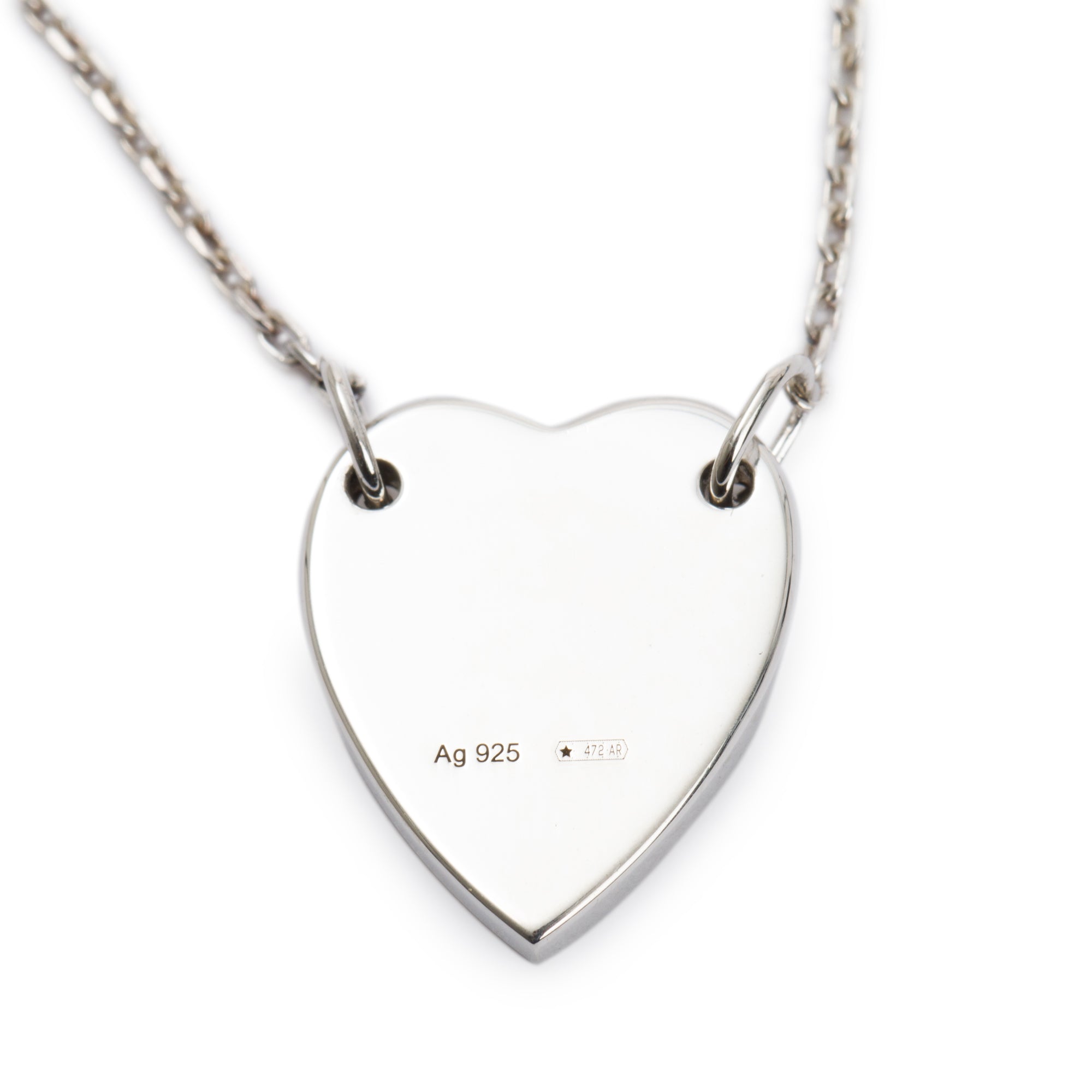 Gucci Sterling Silver Trademark Heart Bracelet
