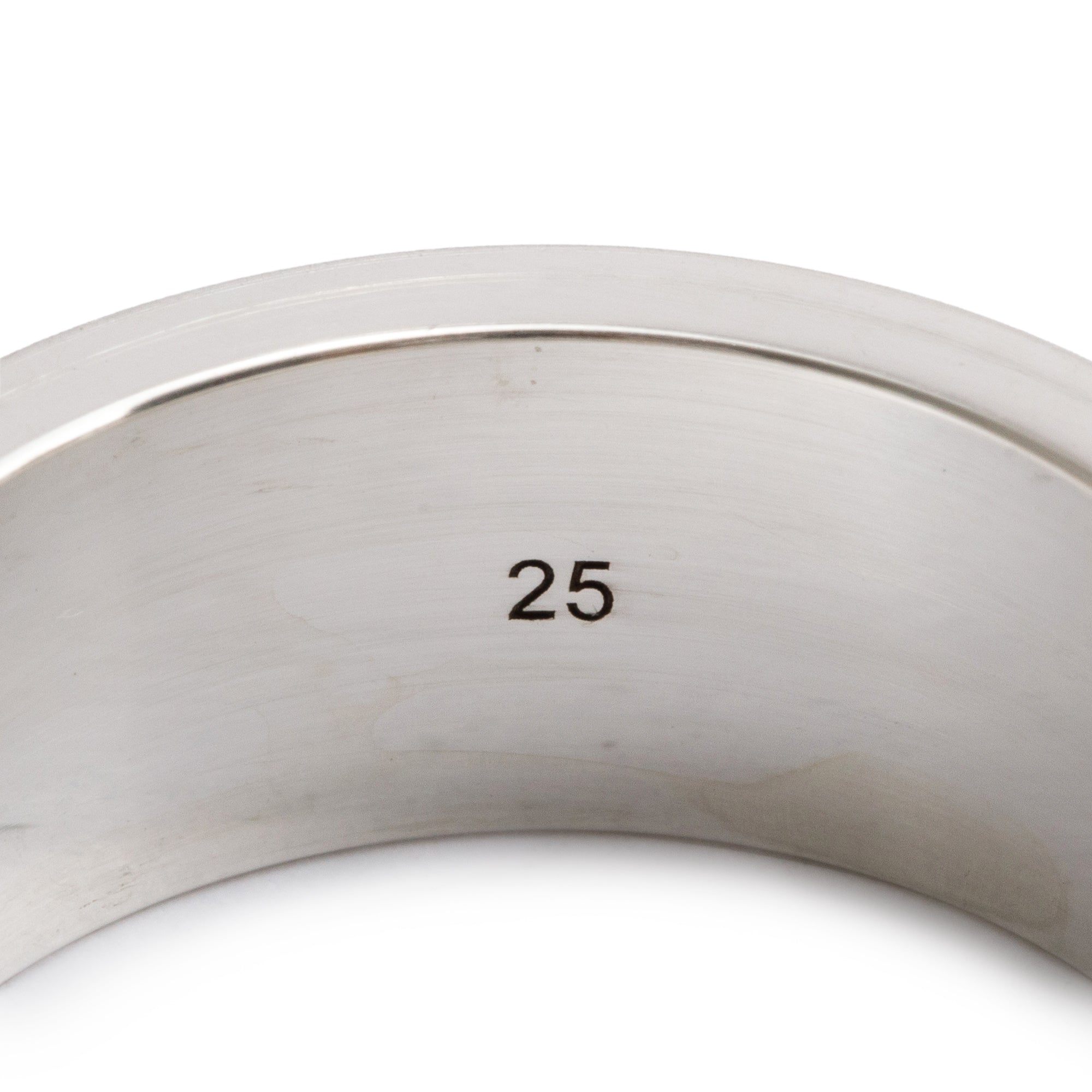 Gucci Sterling Silver Wide 9MM Ghost Ring, Size 25 11