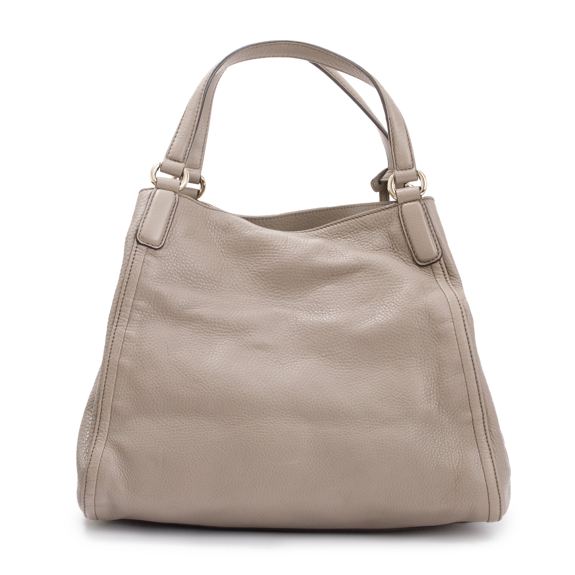 Gucci Taupe Pebbled Calfskin Leather Medium Soho Tote